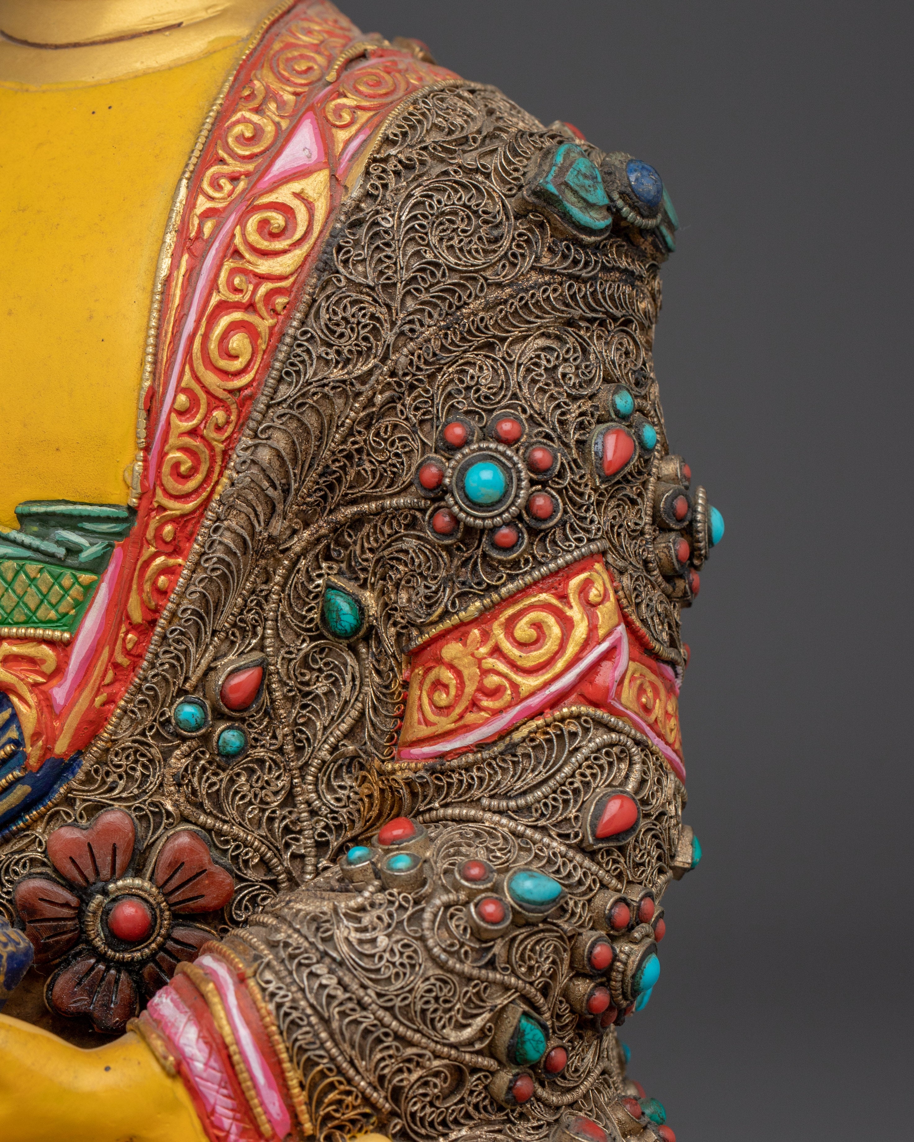 Golden Shakyamuni Buddha, Historical Buddha Artwork | Mindfulness and Wisdom Idol