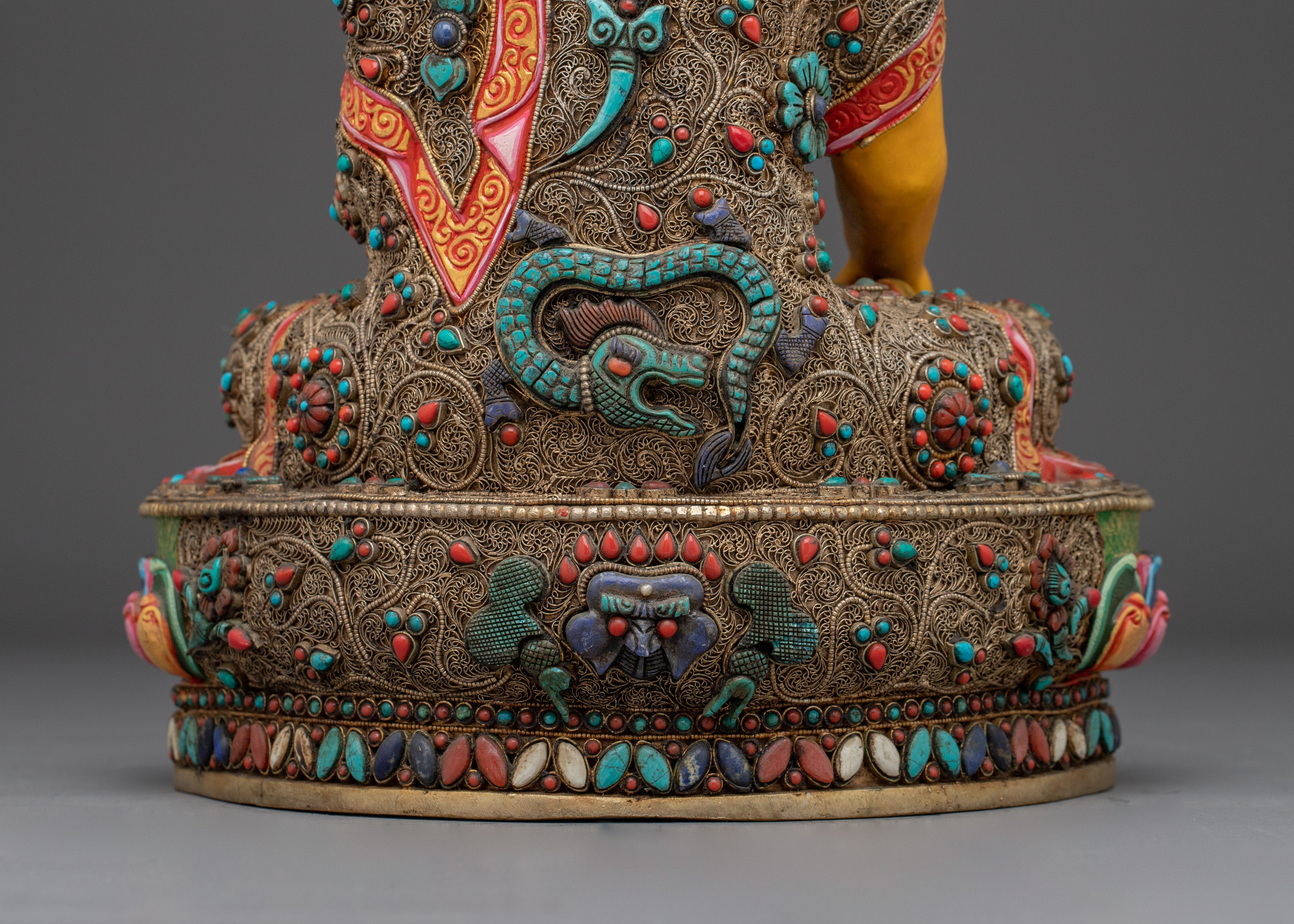 Golden Shakyamuni Buddha, Historical Buddha Artwork | Mindfulness and Wisdom Idol