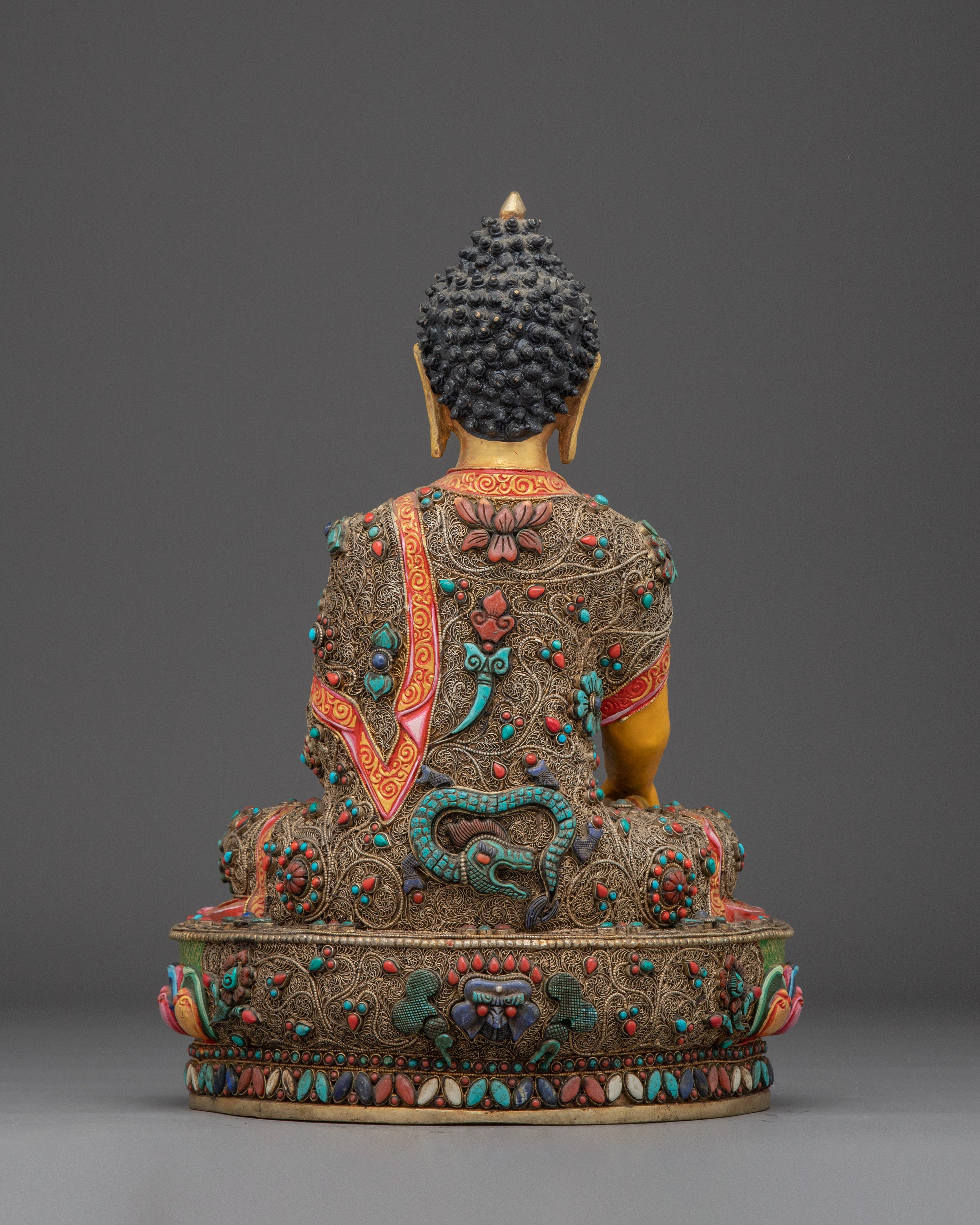 Golden Shakyamuni Buddha, Historical Buddha Artwork | Mindfulness and Wisdom Idol