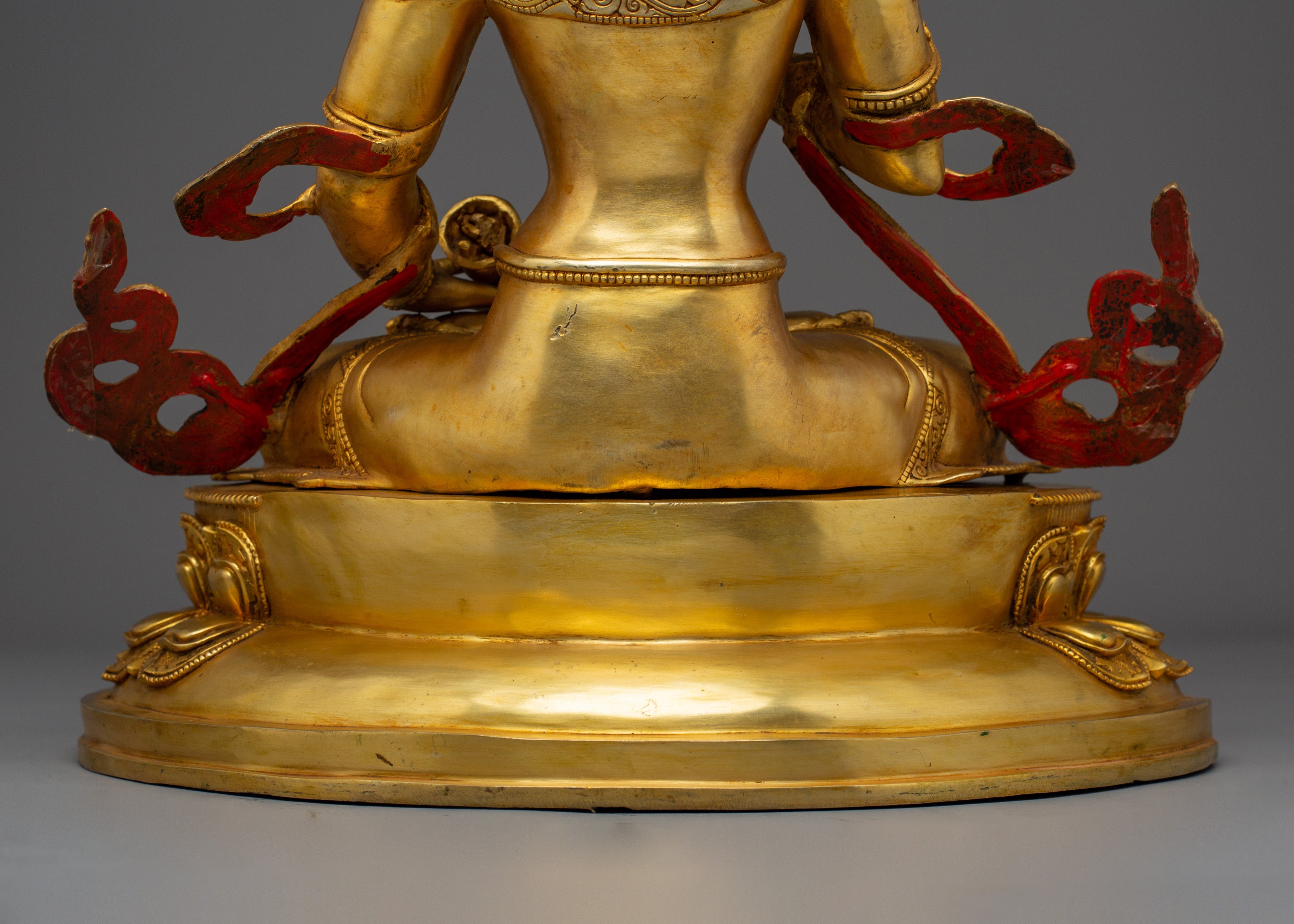 Copper Vajrasattva Statue with Gemstones | Tantric Deity of Purification & Wisdom