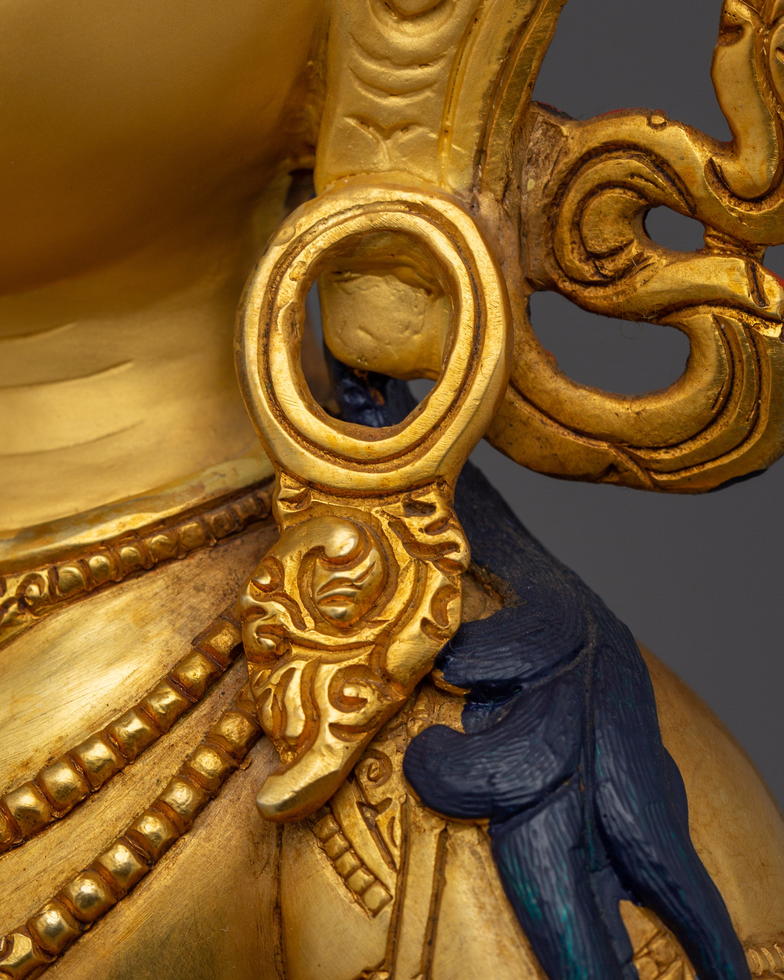 Copper Vajrasattva Statue with Gemstones | Tantric Deity of Purification & Wisdom