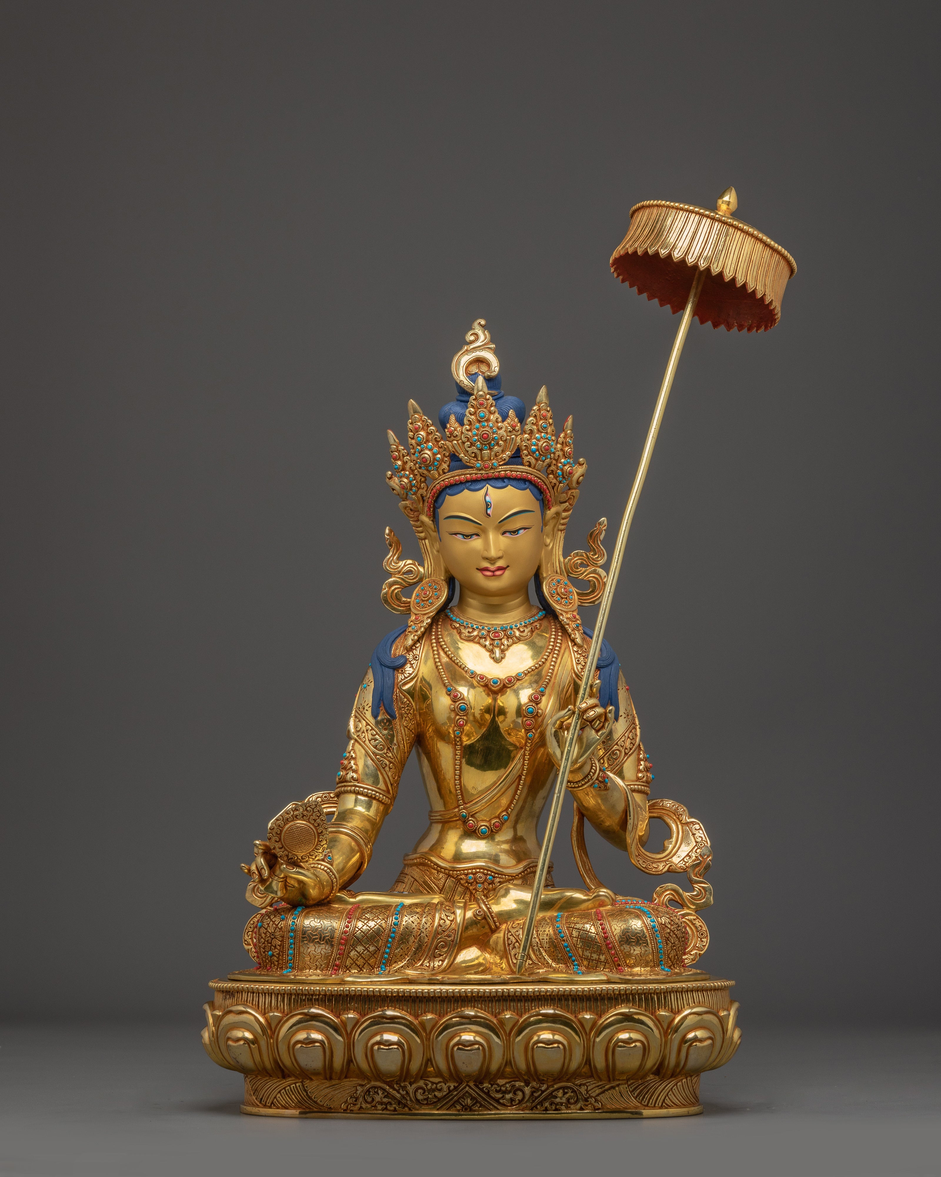 Handmade Sitatapatra Sculpture | White Umbrella Deity