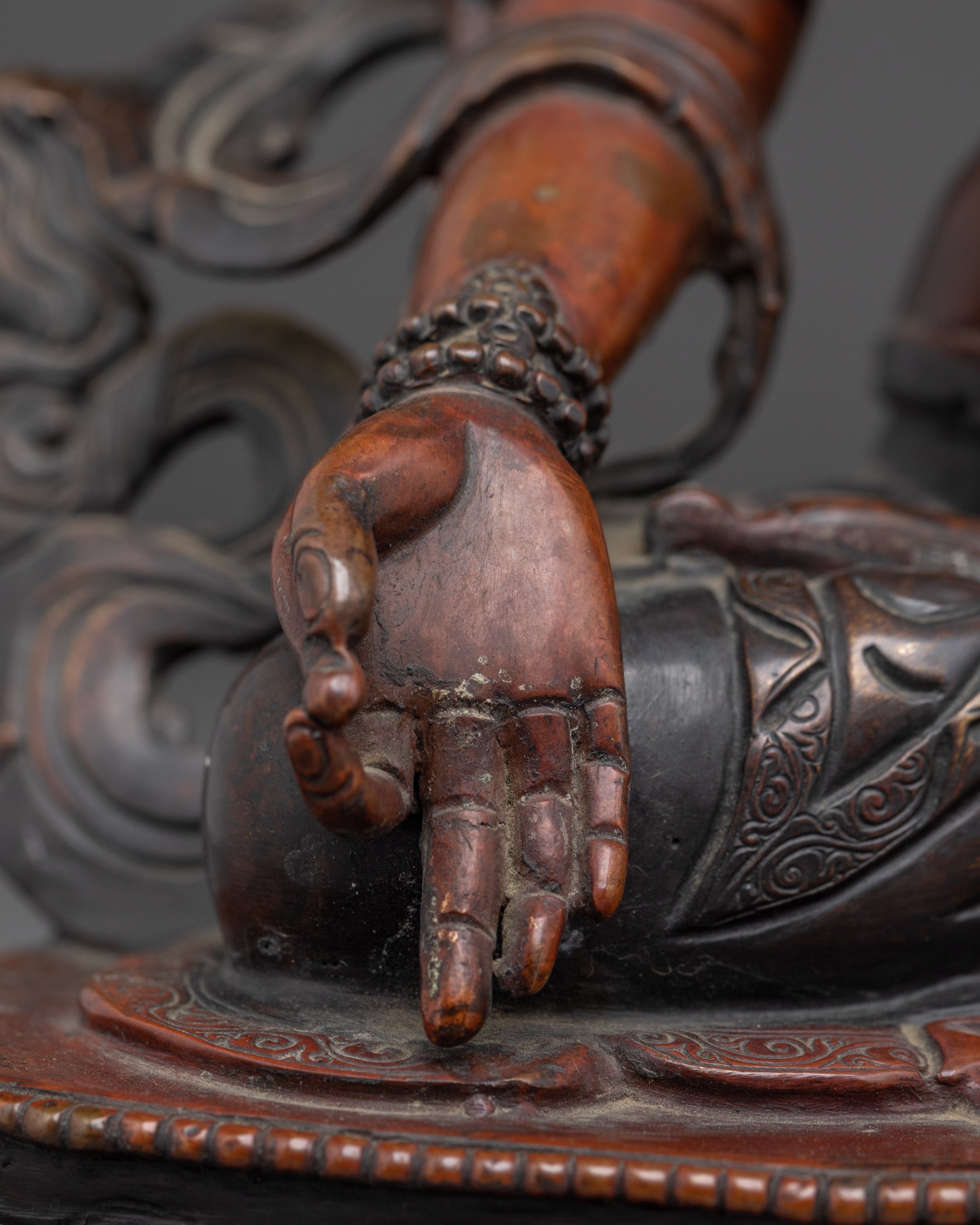 White Tara in Oxidized Copper | Sculpture of the Healing Mother Deity