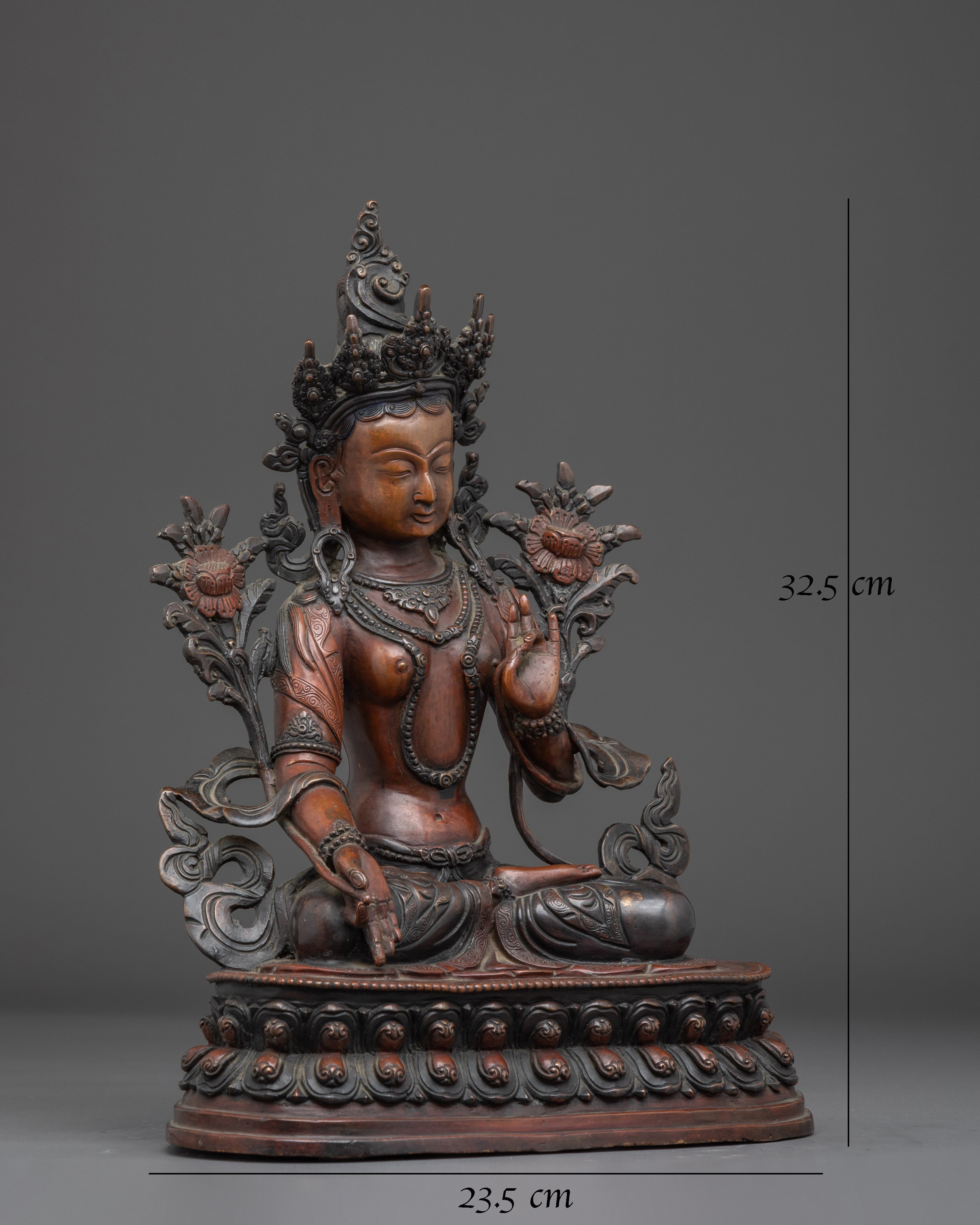 White Tara in Oxidized Copper