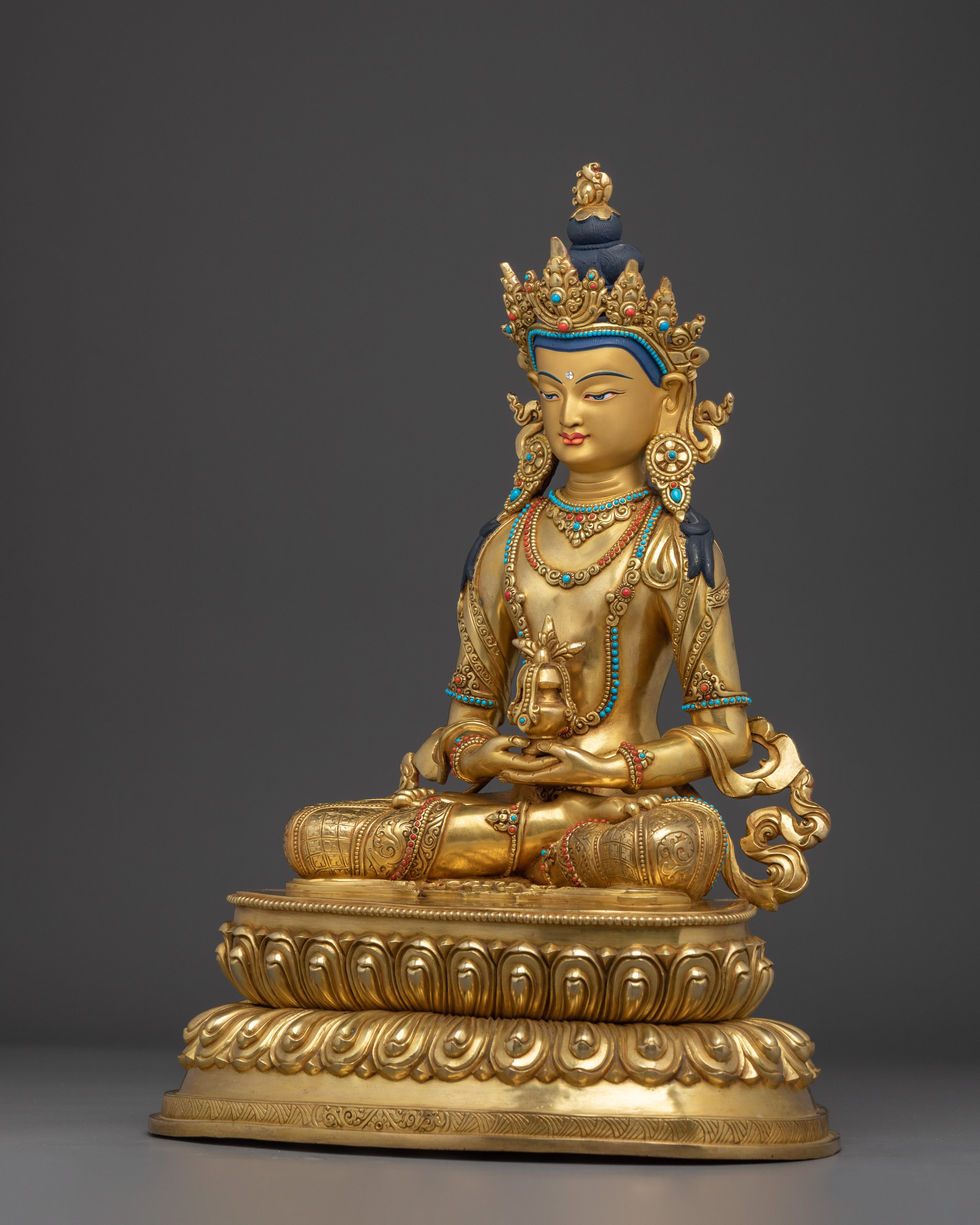Buddhist Longevity Deity Amitayus Statue | Long Life Buddha
