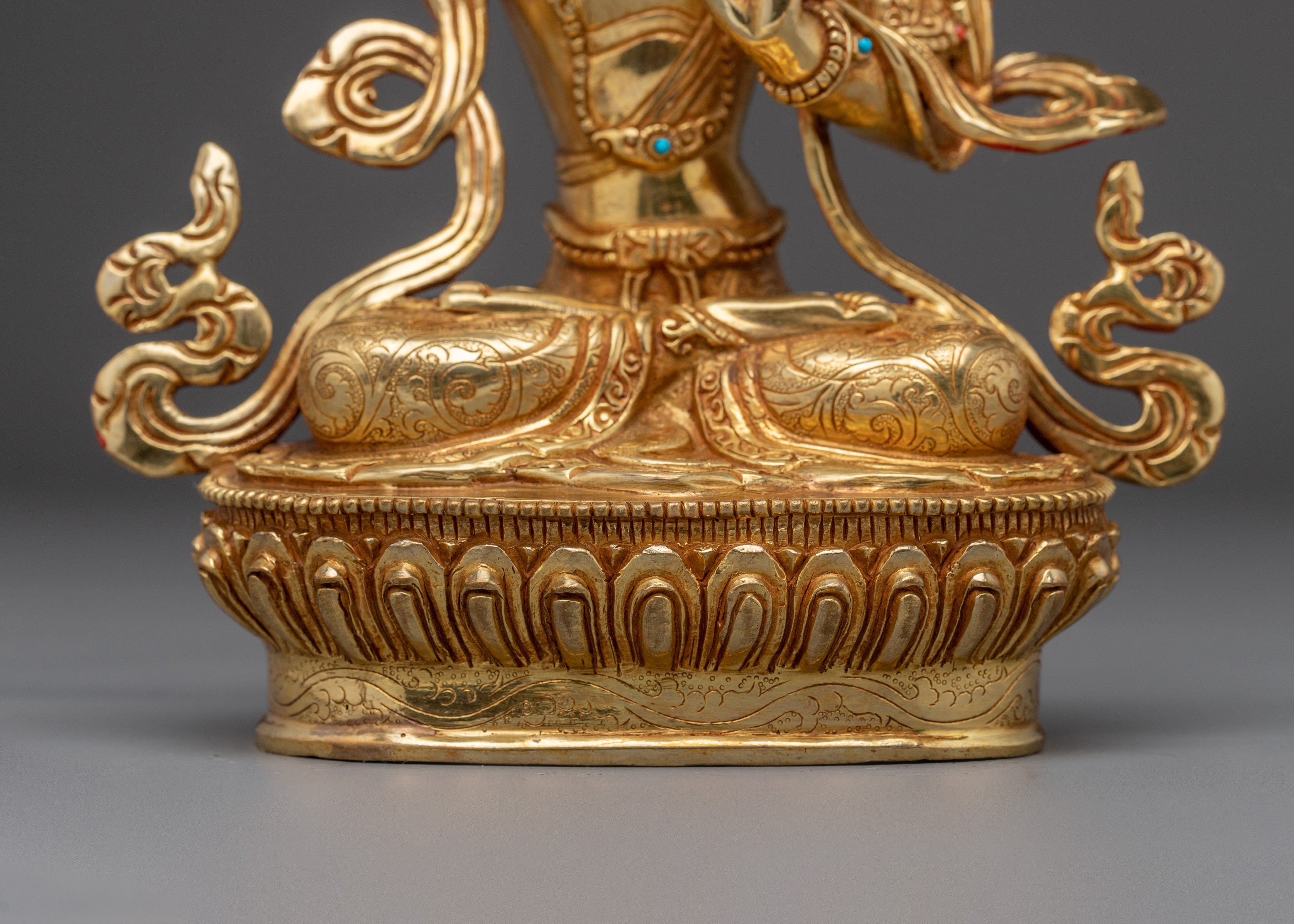 Prajna Bodhisattva Manjushri Sculpture | Wielder of the Flaming Sword