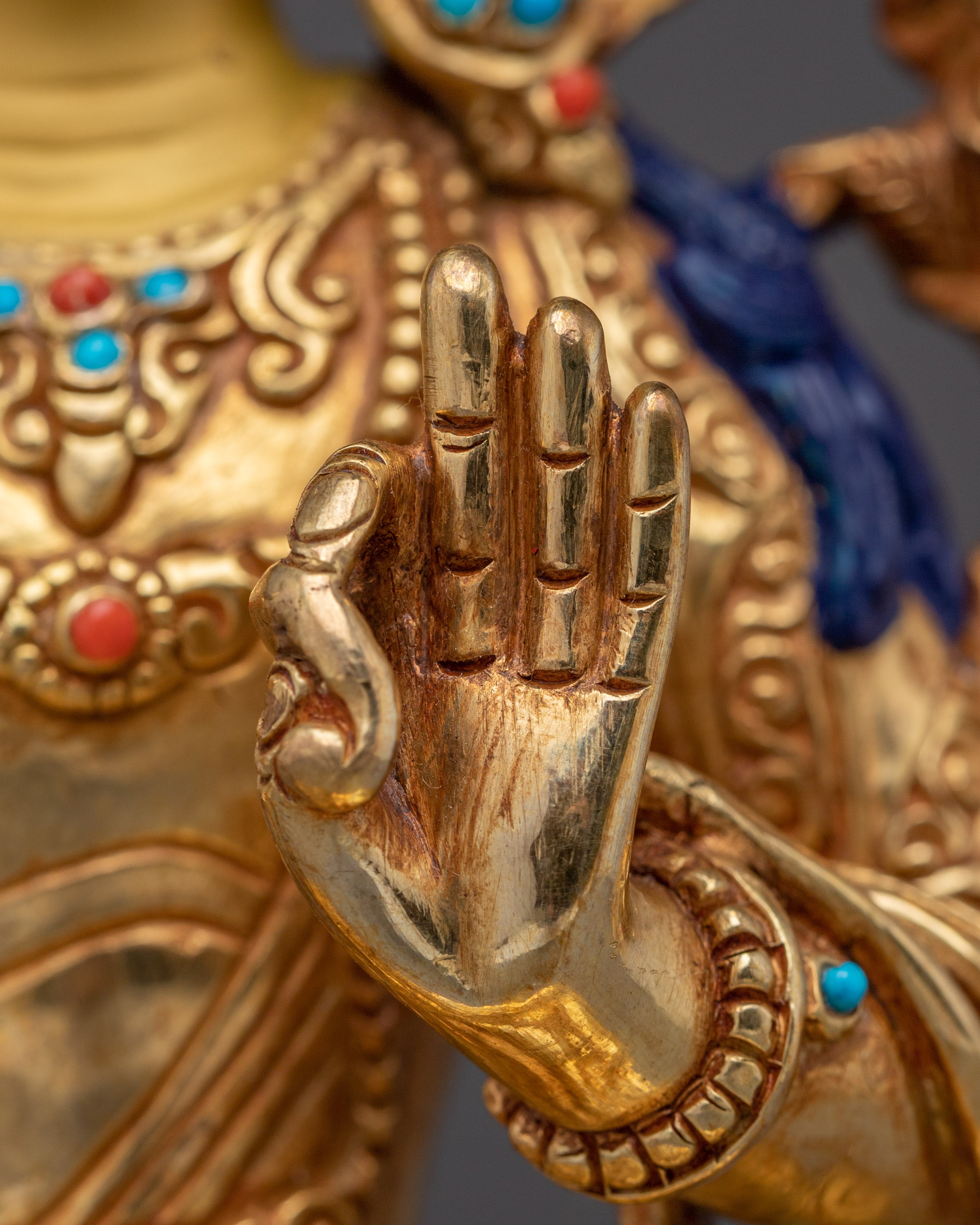 Prajna Bodhisattva Manjushri Sculpture | Wielder of the Flaming Sword