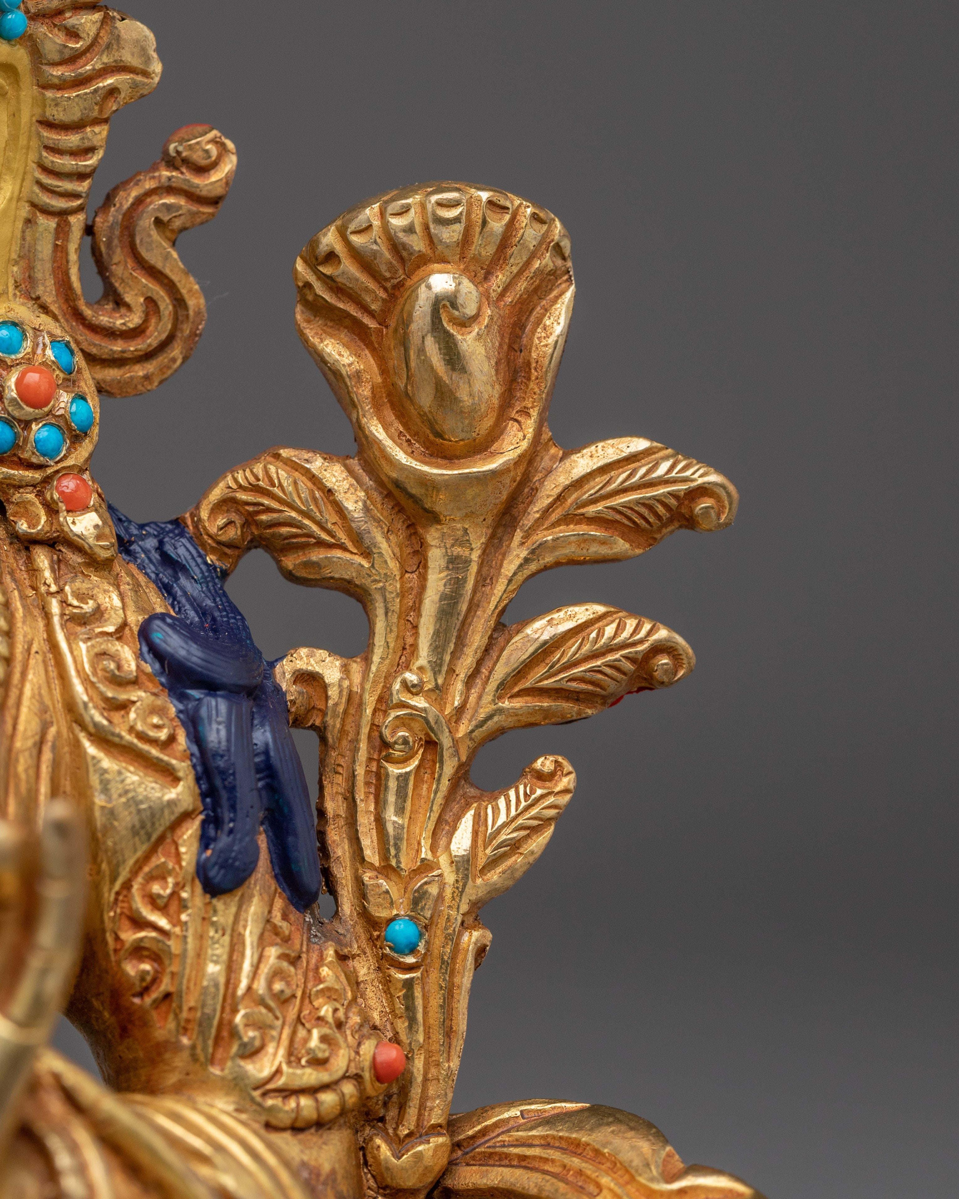 Golden Tibetan Revered Deity Sita Tara | Buddhist Healing Goddess Artwork