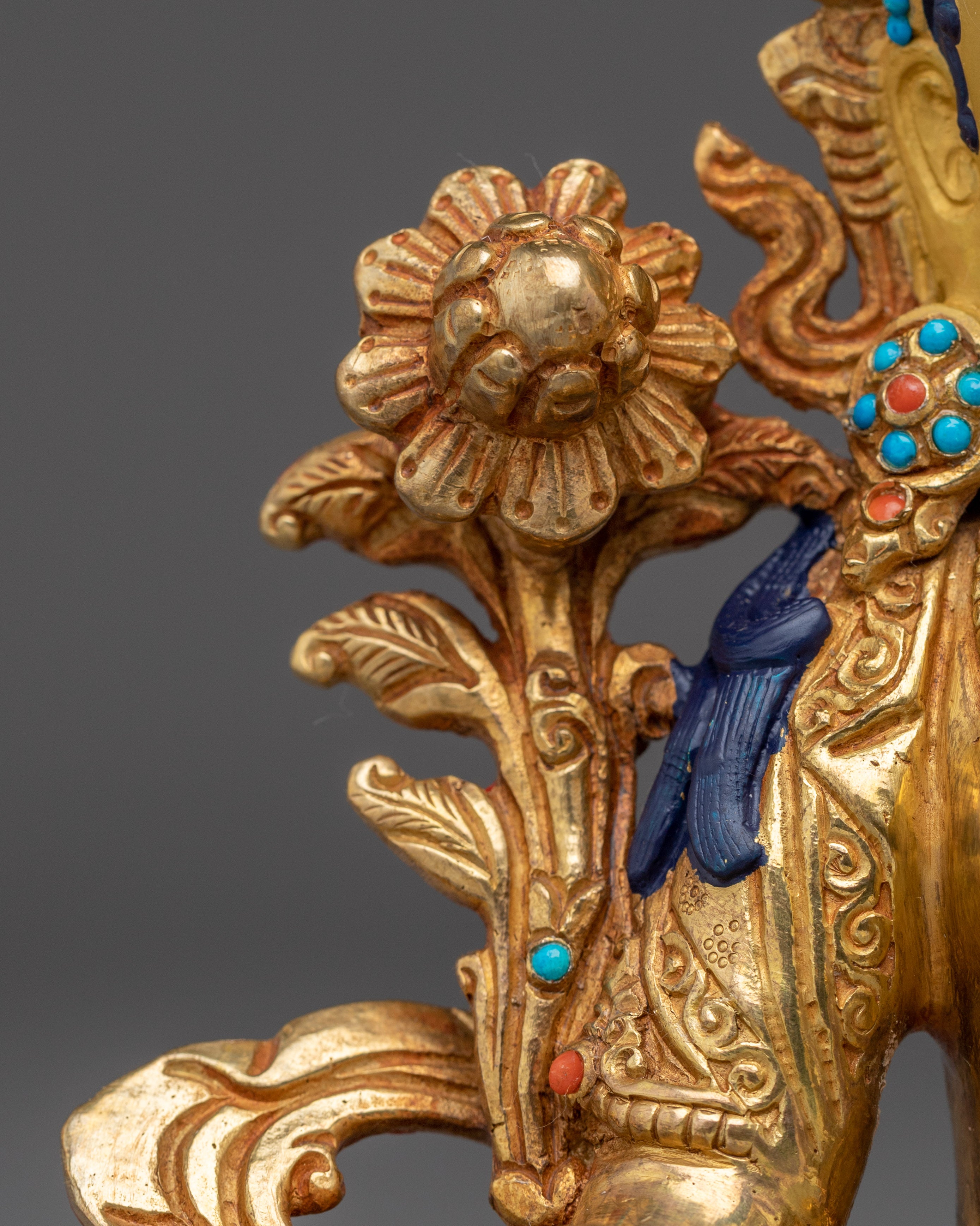 Golden Tibetan Revered Deity Sita Tara | Buddhist Healing Goddess Artwork