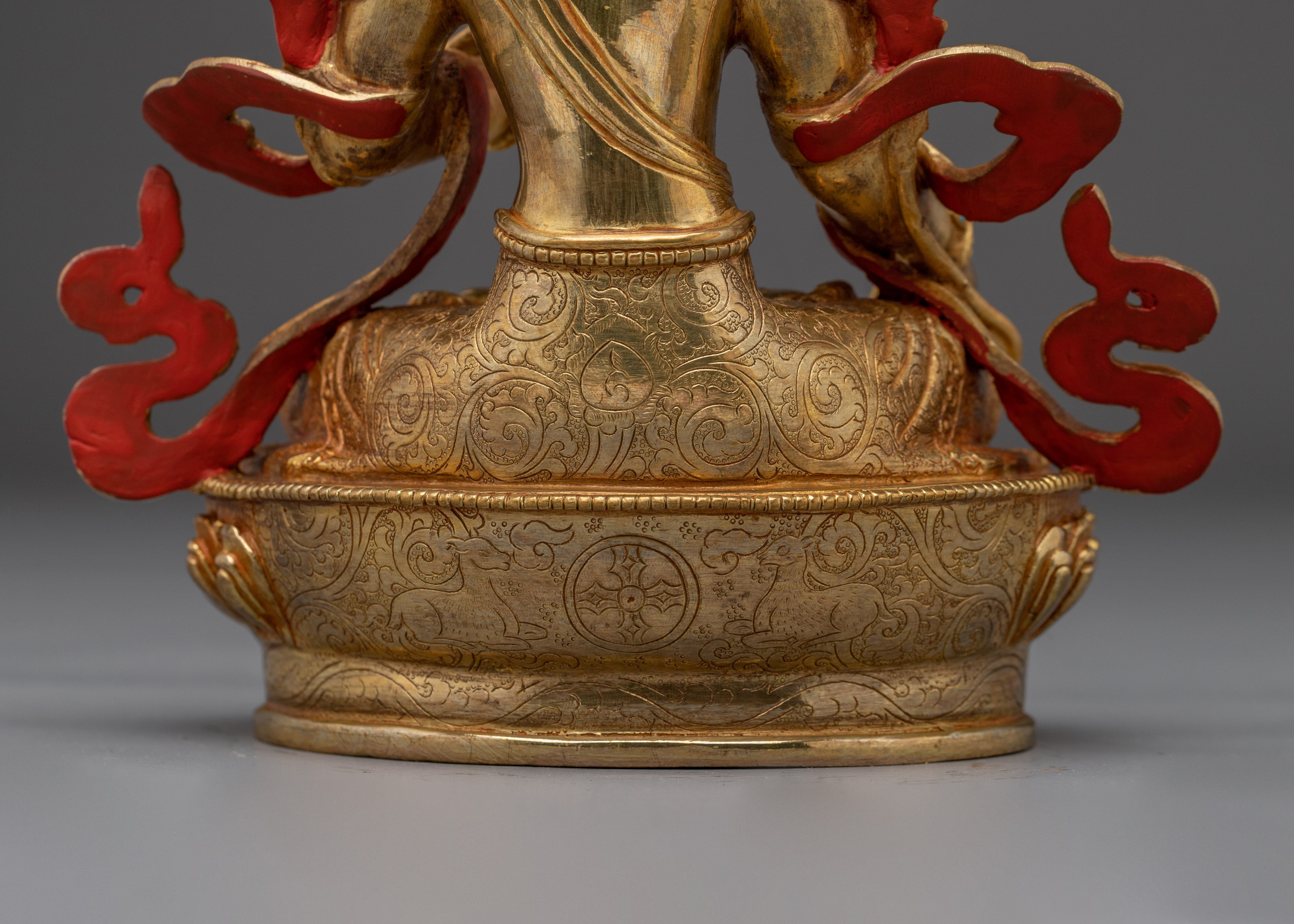 Golden Tibetan Revered Deity Sita Tara | Buddhist Healing Goddess Artwork