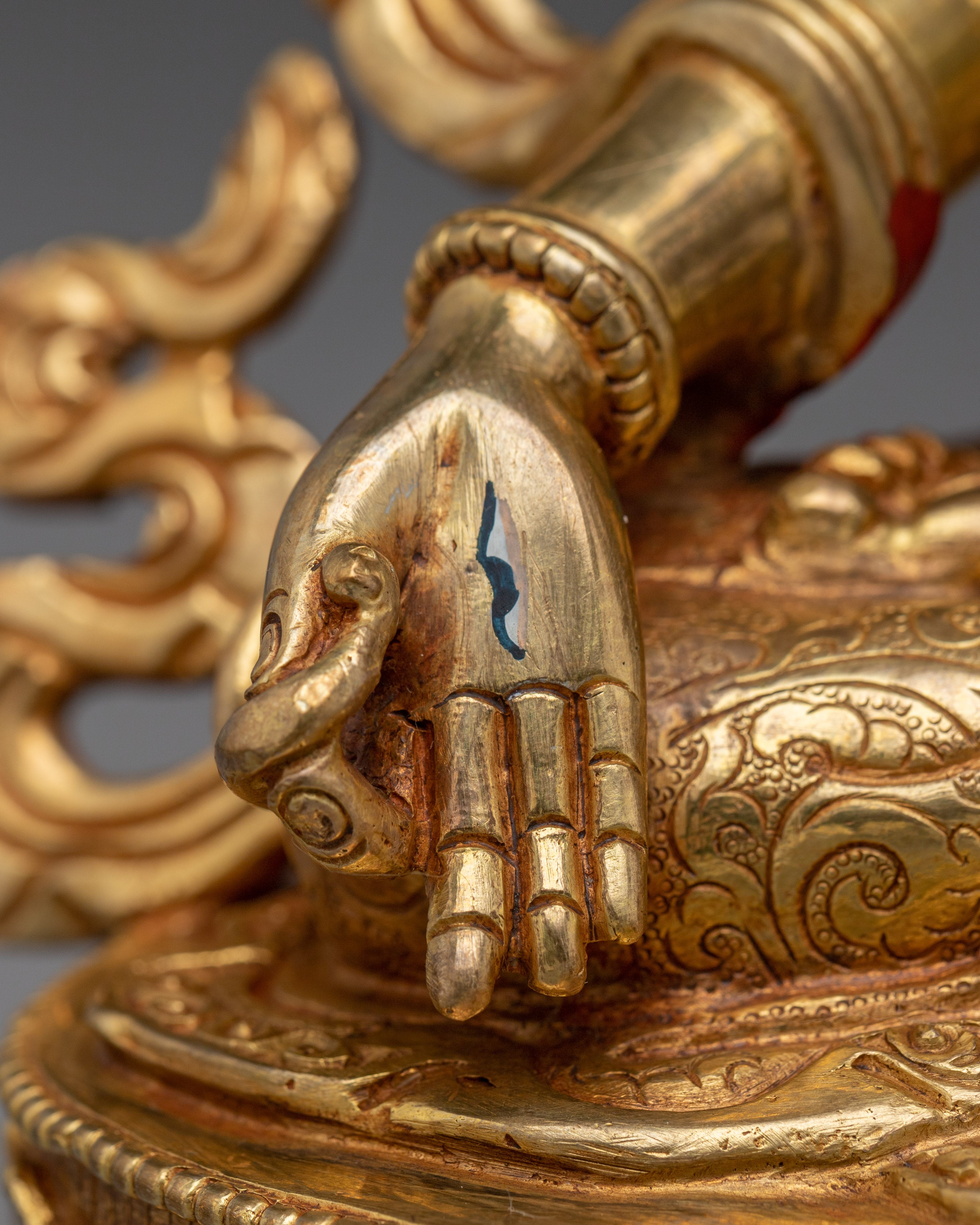 Golden Tibetan Revered Deity Sita Tara | Buddhist Healing Goddess Artwork