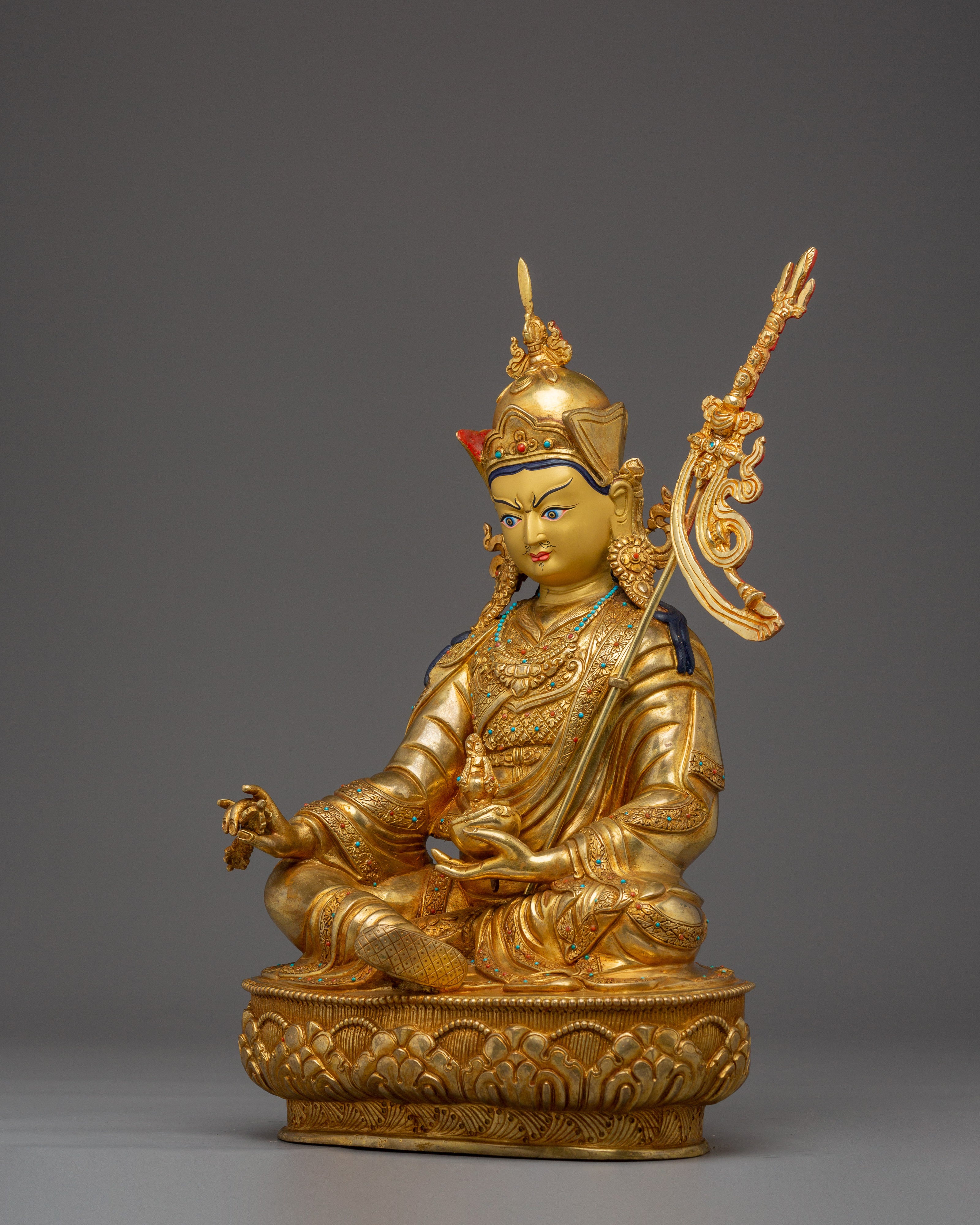 Tantric Buddhism Icon Guru Rinpoche Art | Handmade Nepal Art