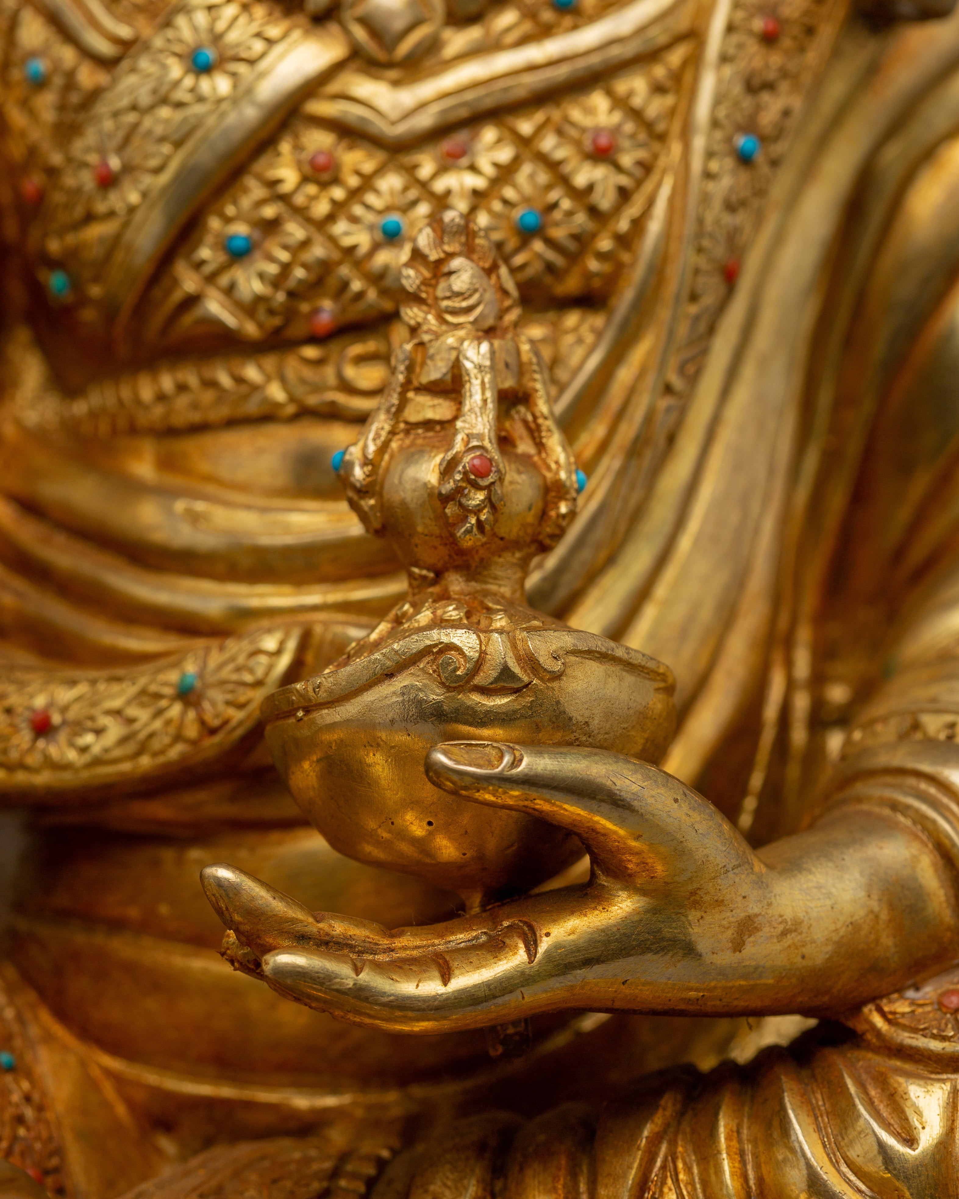 Tantric Buddhism Icon Guru Rinpoche Art | Handmade Nepal Art