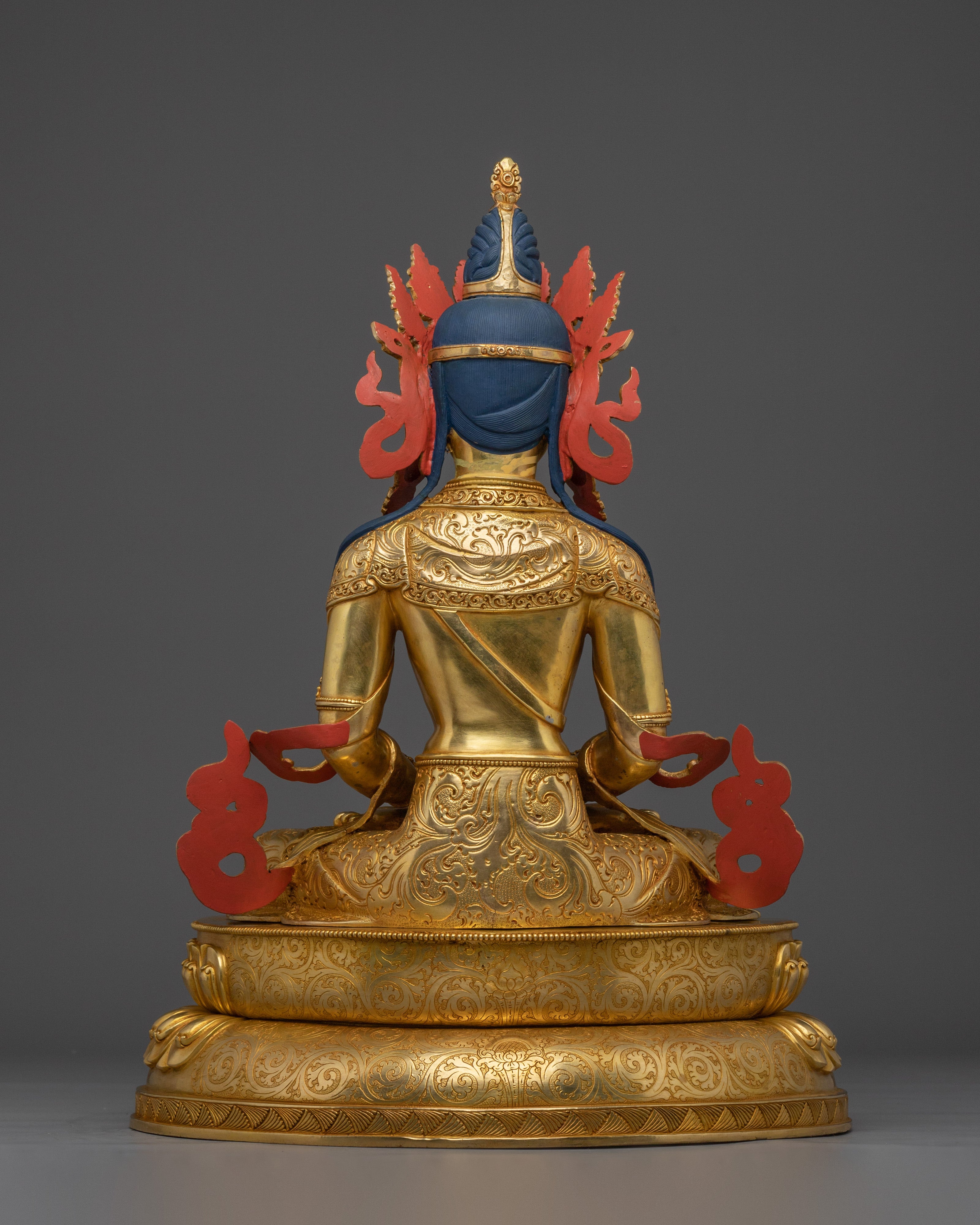 Golden Handmade Statue of Amitayus | Buddha of Long-life