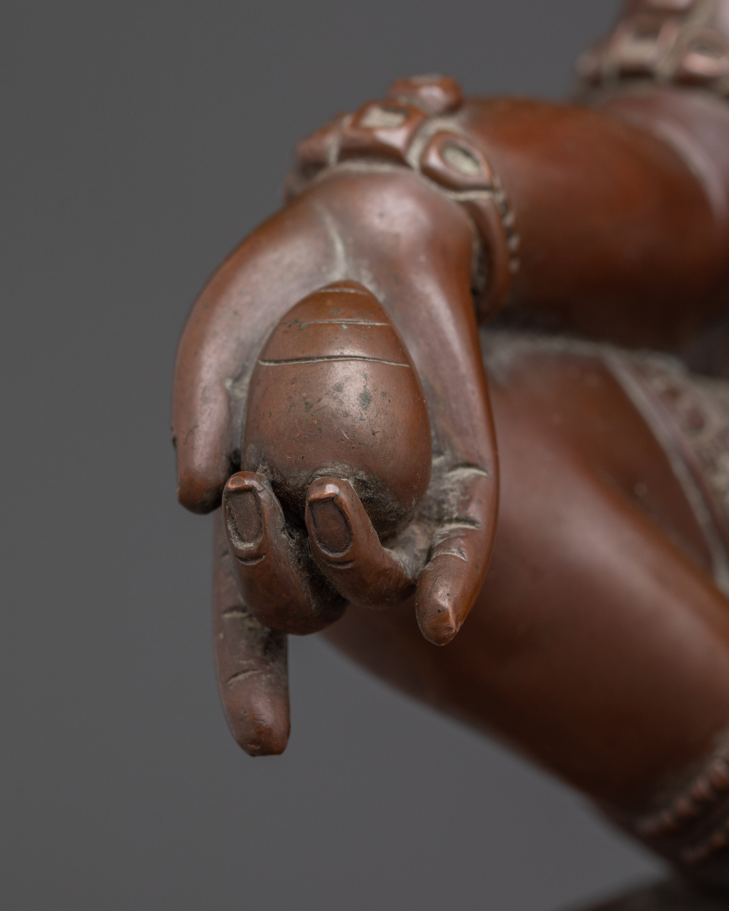 Oxidized Copper Dzambhala Statue | Buddhist Deity of Wealth