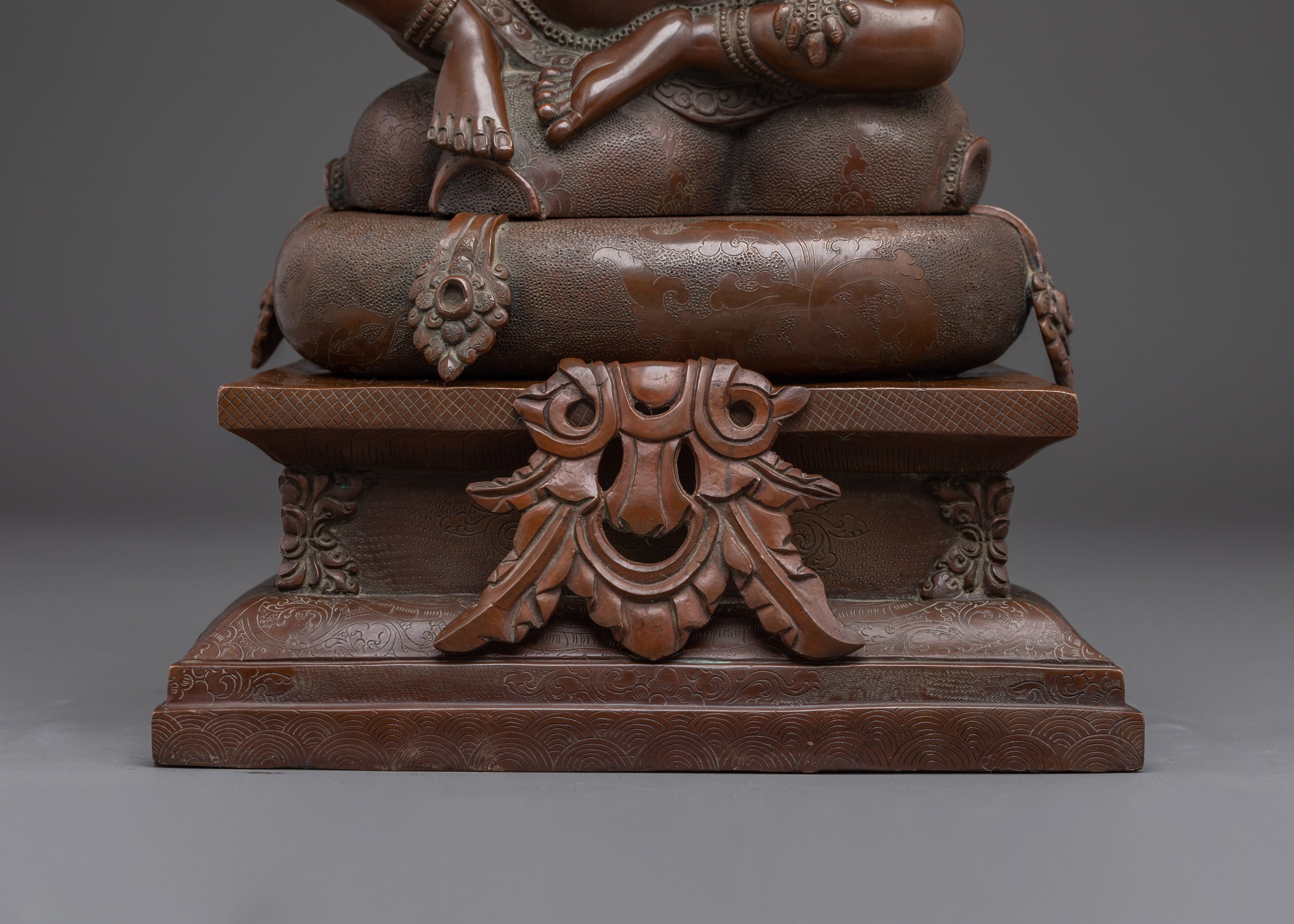 Oxidized Copper Dzambhala Statue | Buddhist Deity of Wealth