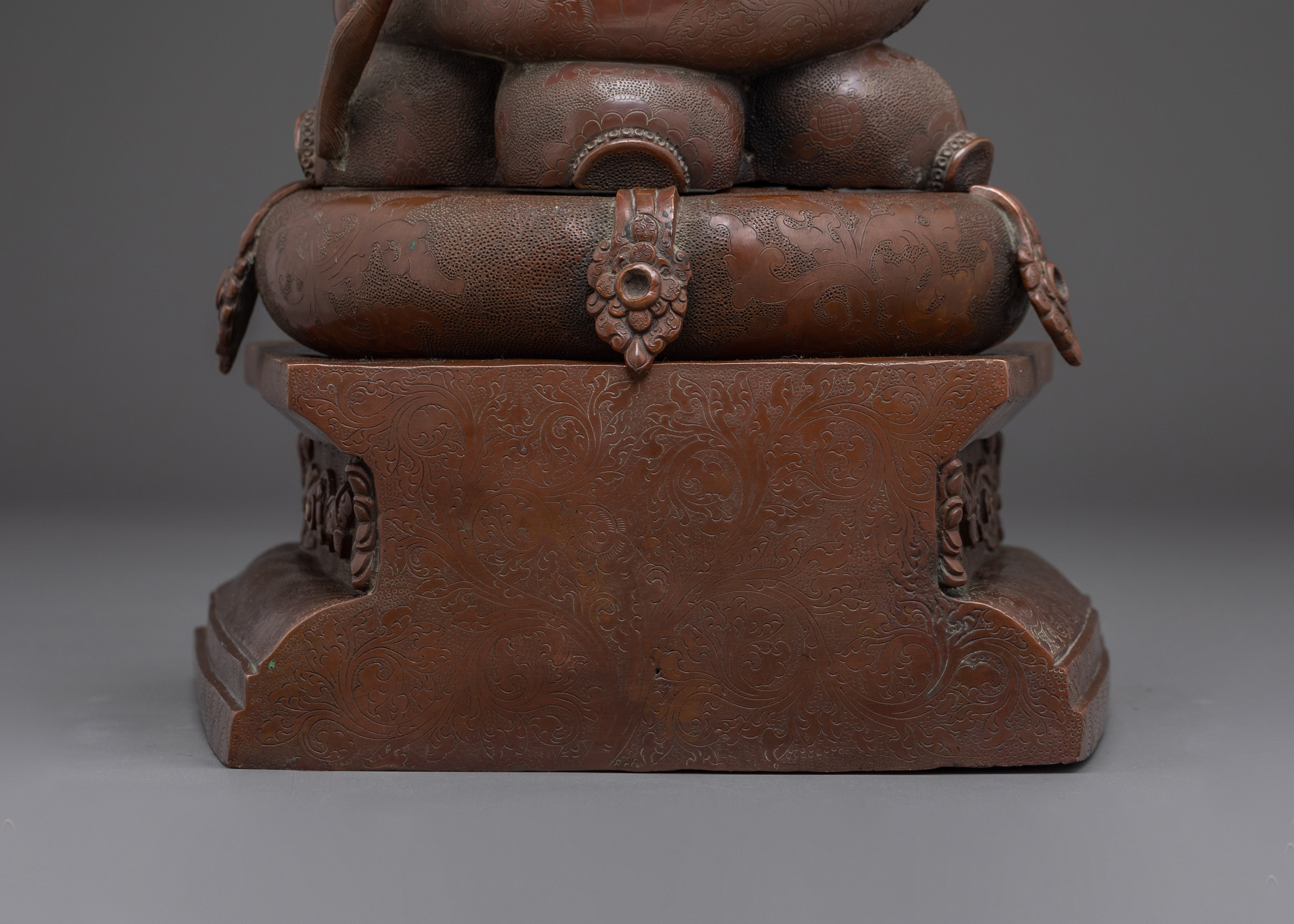 Oxidized Copper Dzambhala Statue | Buddhist Deity of Wealth