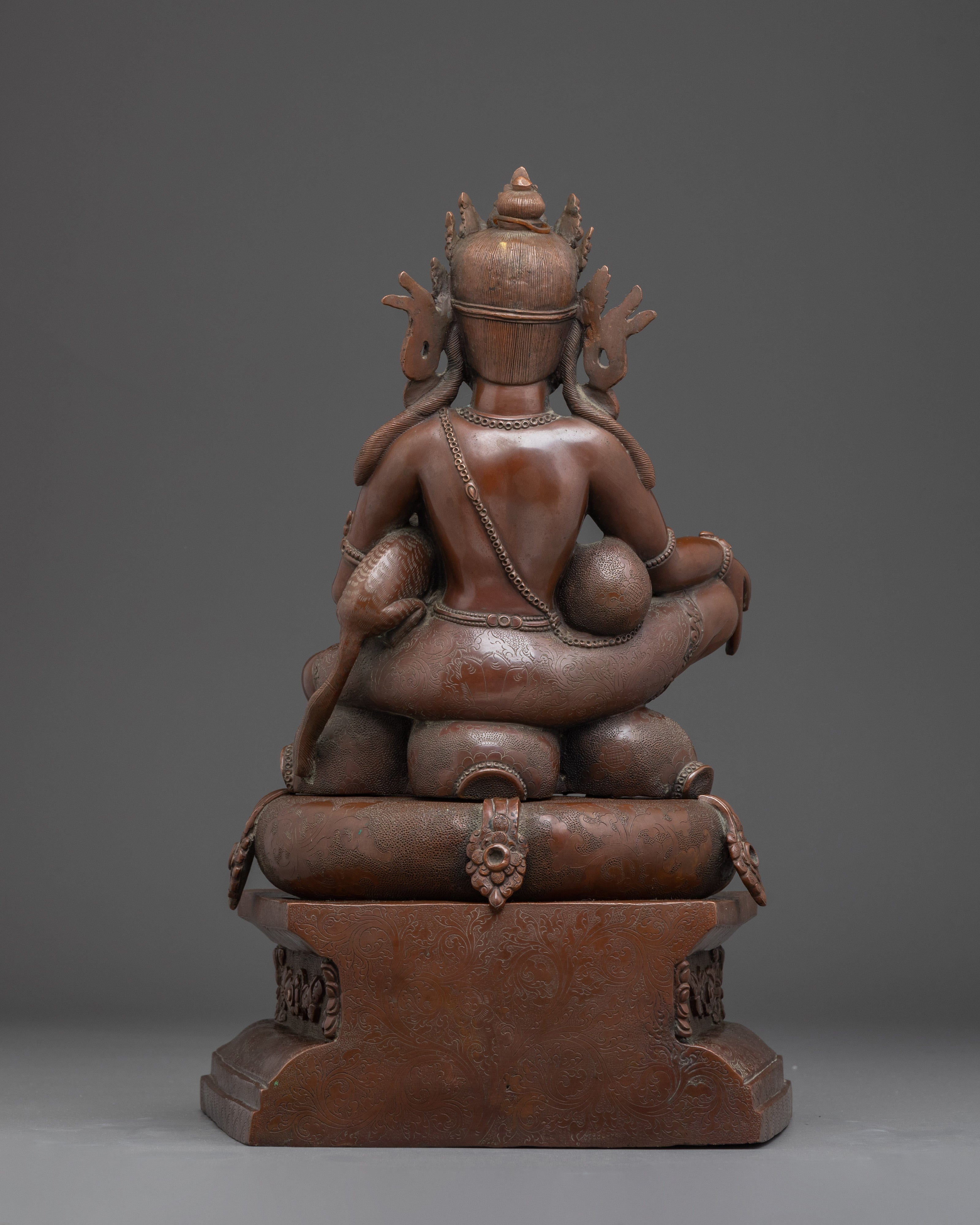 Oxidized Copper Dzambhala Statue | Buddhist Deity of Wealth