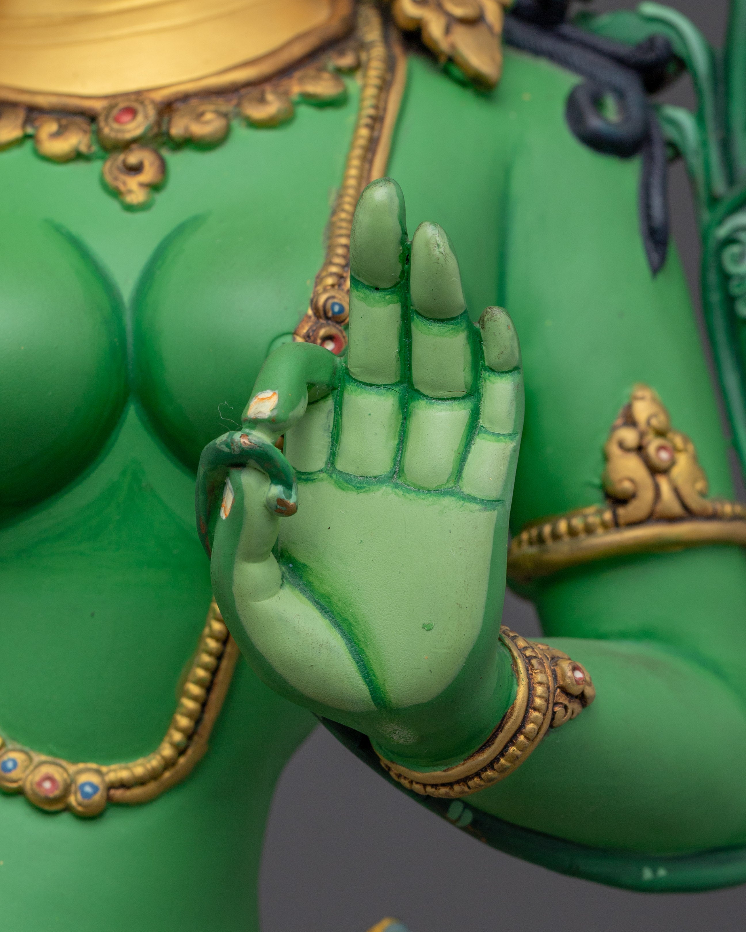 Standing Green Tara Statue | Feminine Peaceful Deity