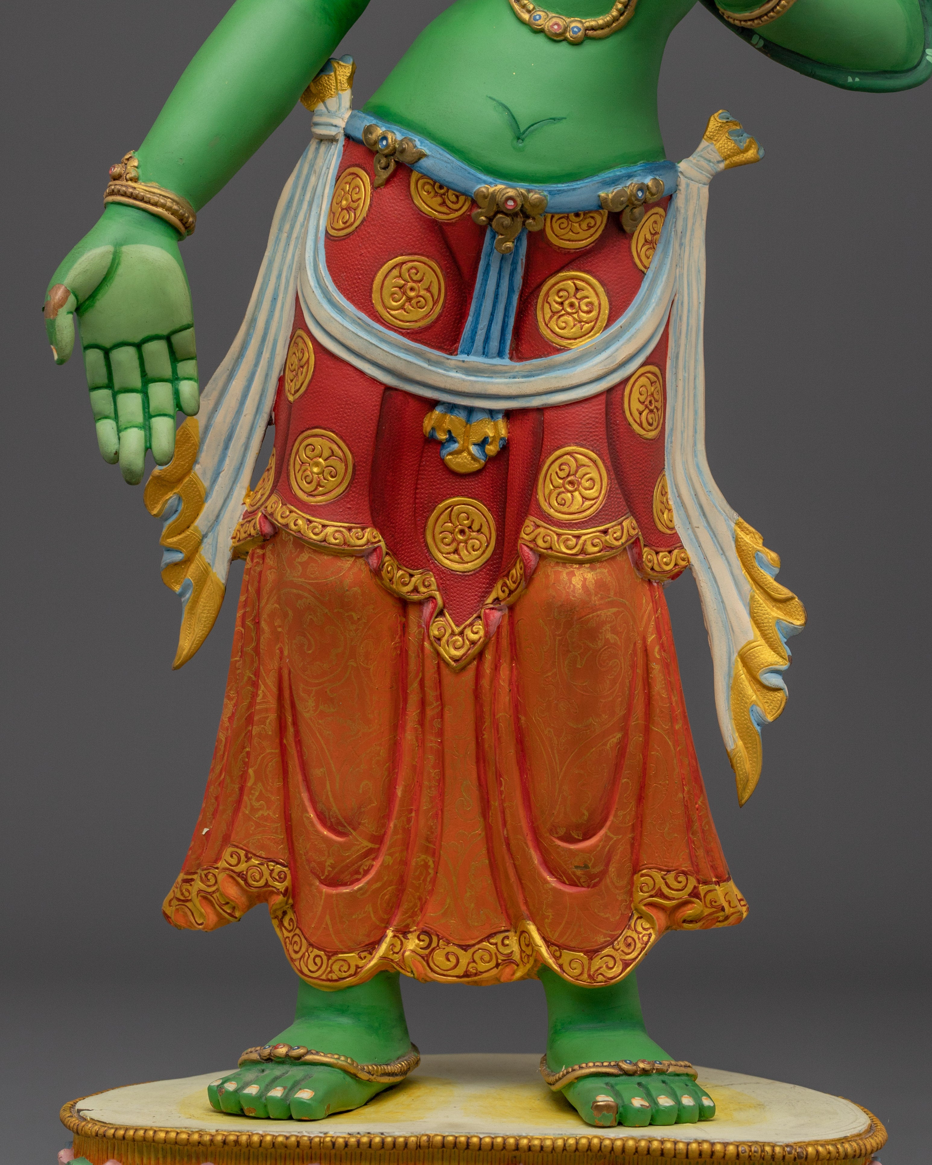 Standing Green Tara Statue | Feminine Peaceful Deity