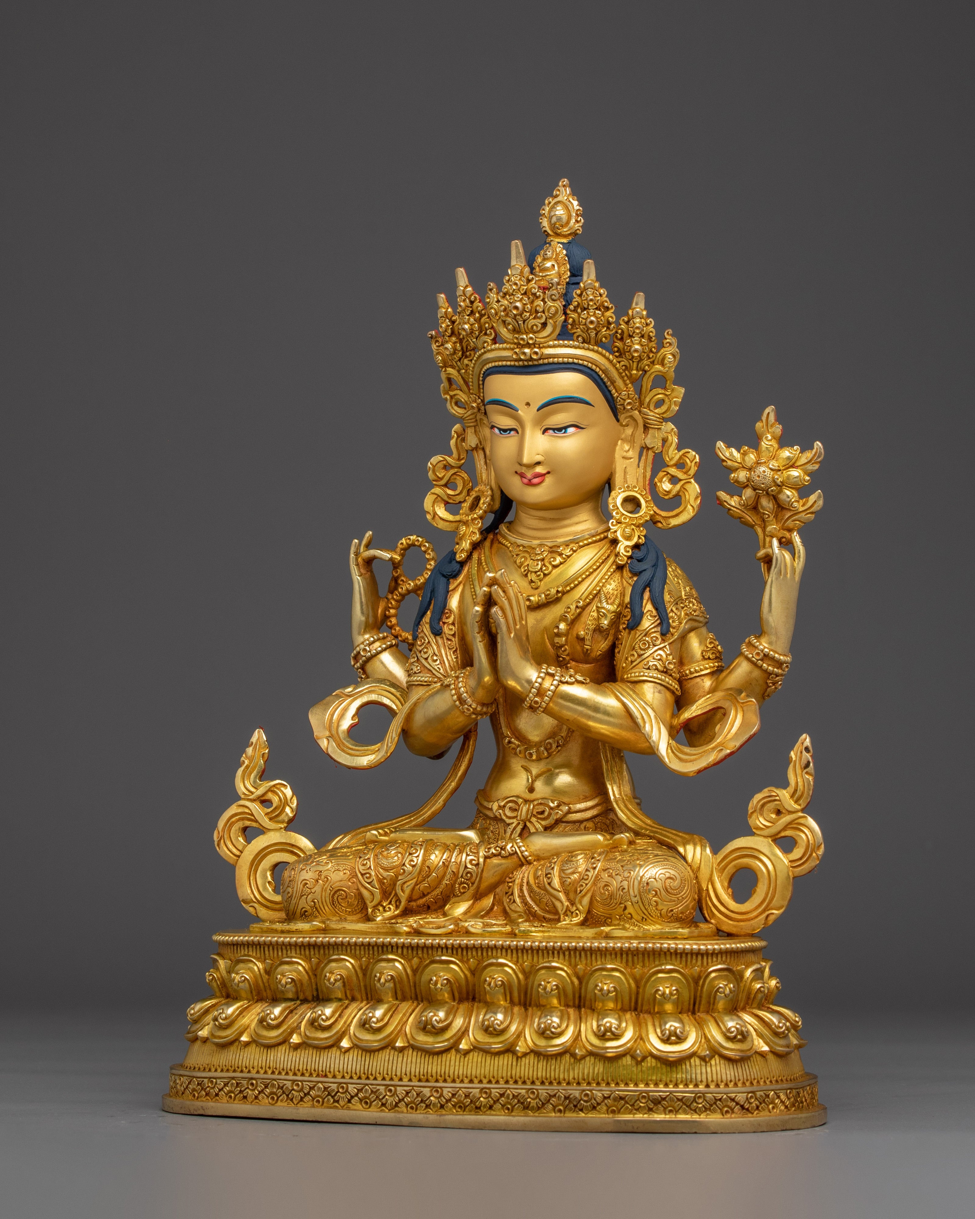 Bodhisattva of Compassion Chenrezig Figurine | The one who looks with unwavering eye