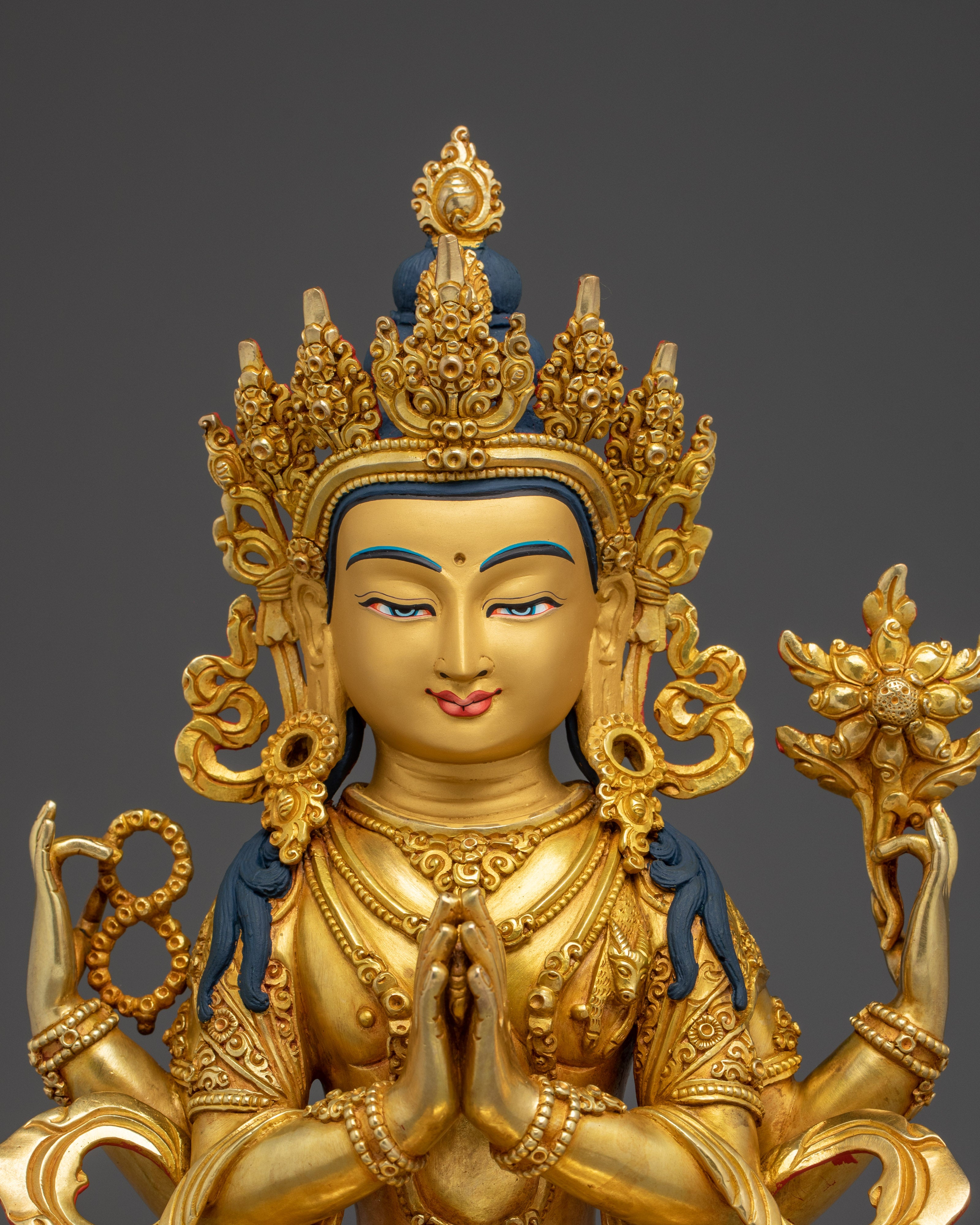 Bodhisattva of Compassion Chenrezig Figurine | The one who looks with unwavering eye