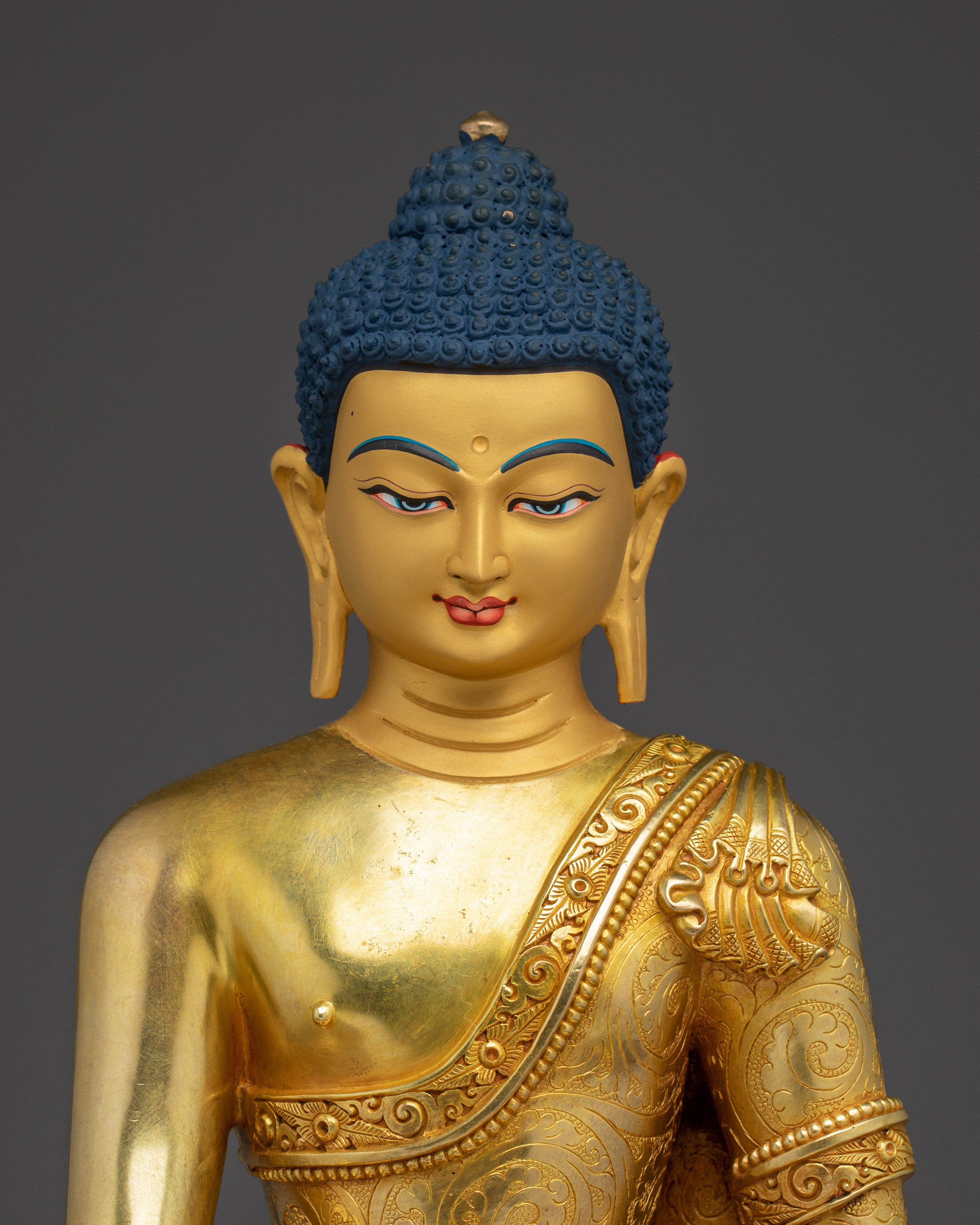 Tibetan Shakyamuni Buddha Spiritual Art | Himalayan Handmade Statue