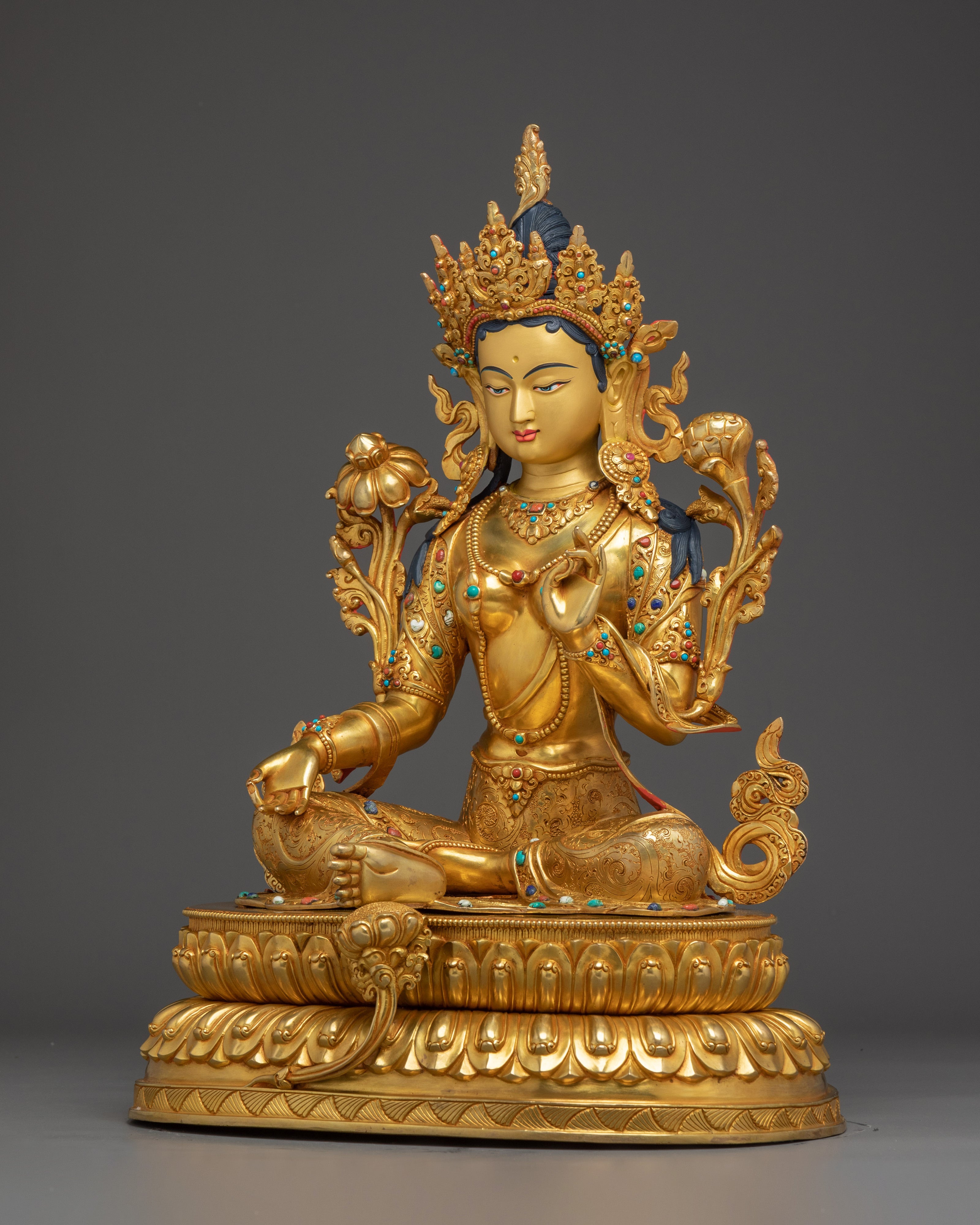 Green Tara, Swift Liberator of Compassion | Tibetan Buddhist Sculpture