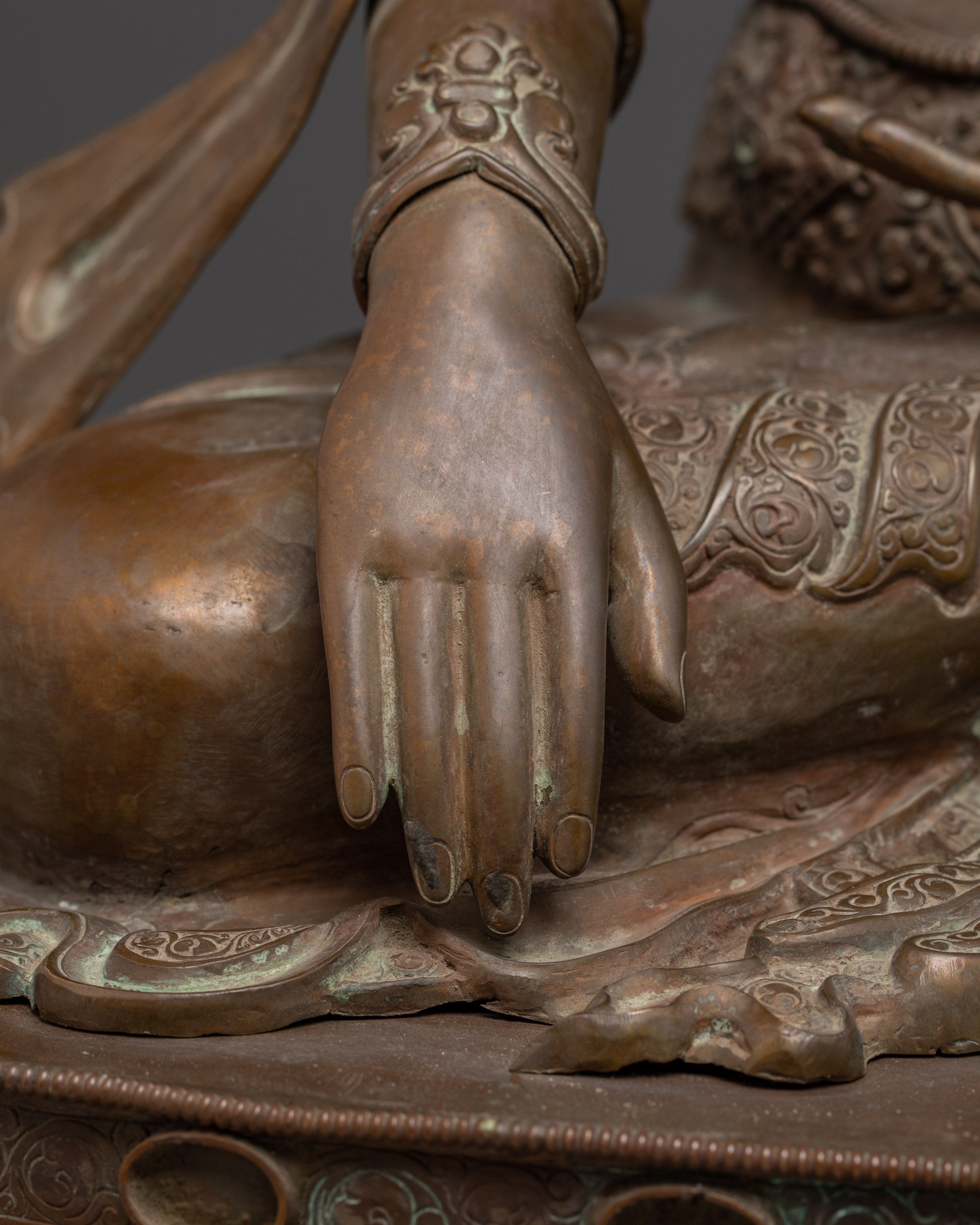 Crown Shayamuni Buddha, Meditation Art | Sacred Sculpture of the Enlightened One