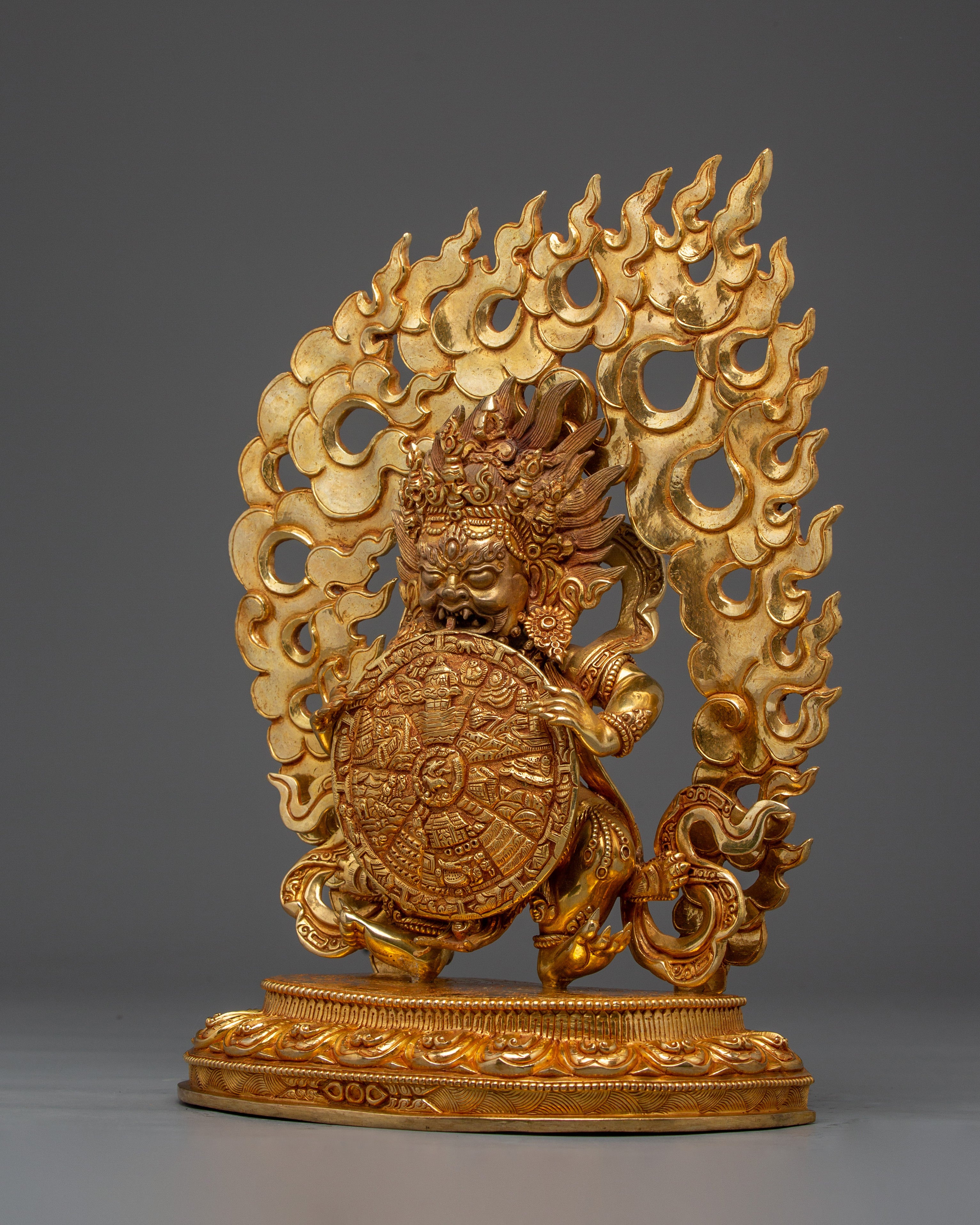 Wheel of Life Buddhist Statue | Tibetan Art for Altar, Shrine & Spiritual Decor