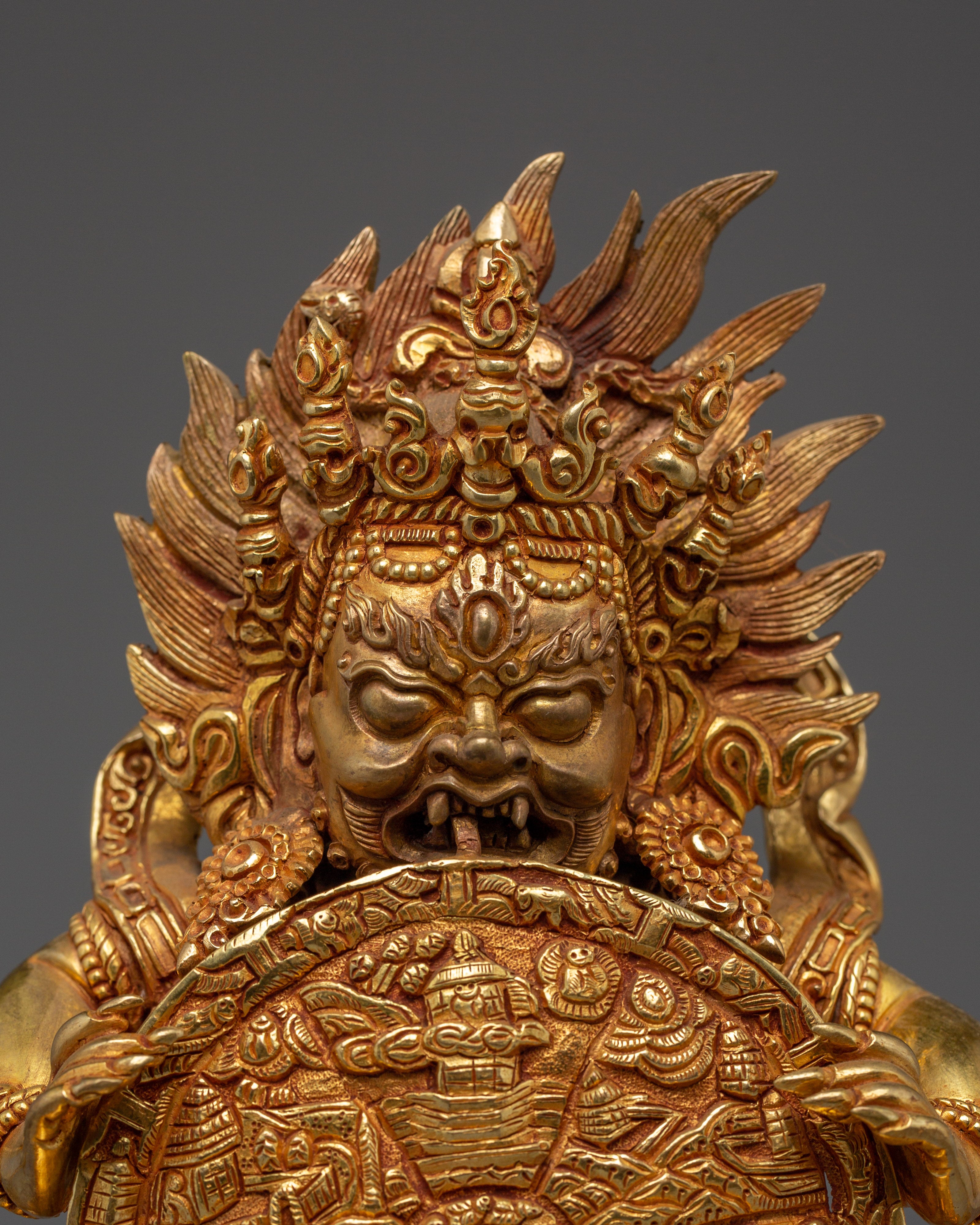 Wheel of Life Buddhist Statue | Tibetan Art for Altar, Shrine & Spiritual Decor
