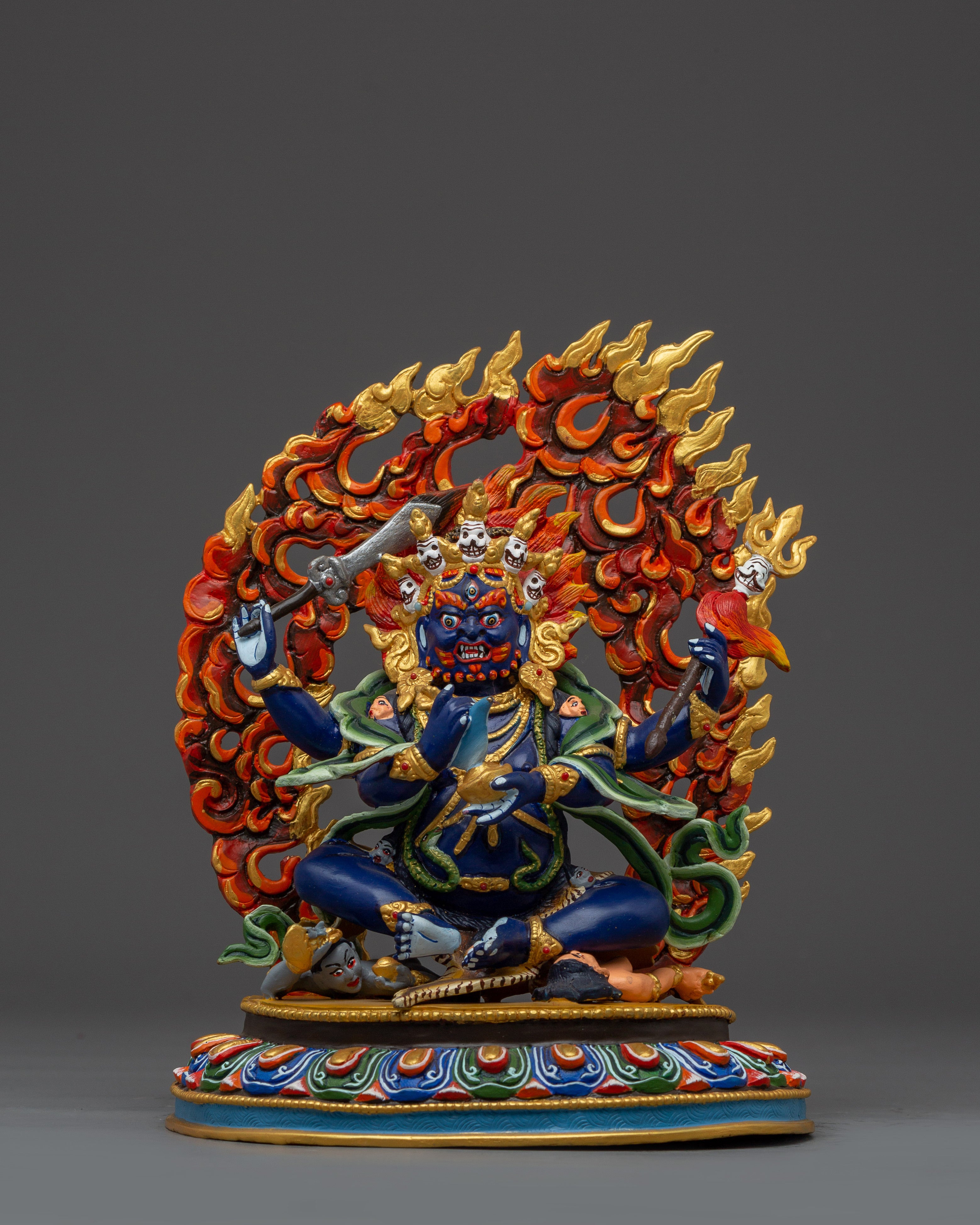 4 Arm Mahakala Copper Statue