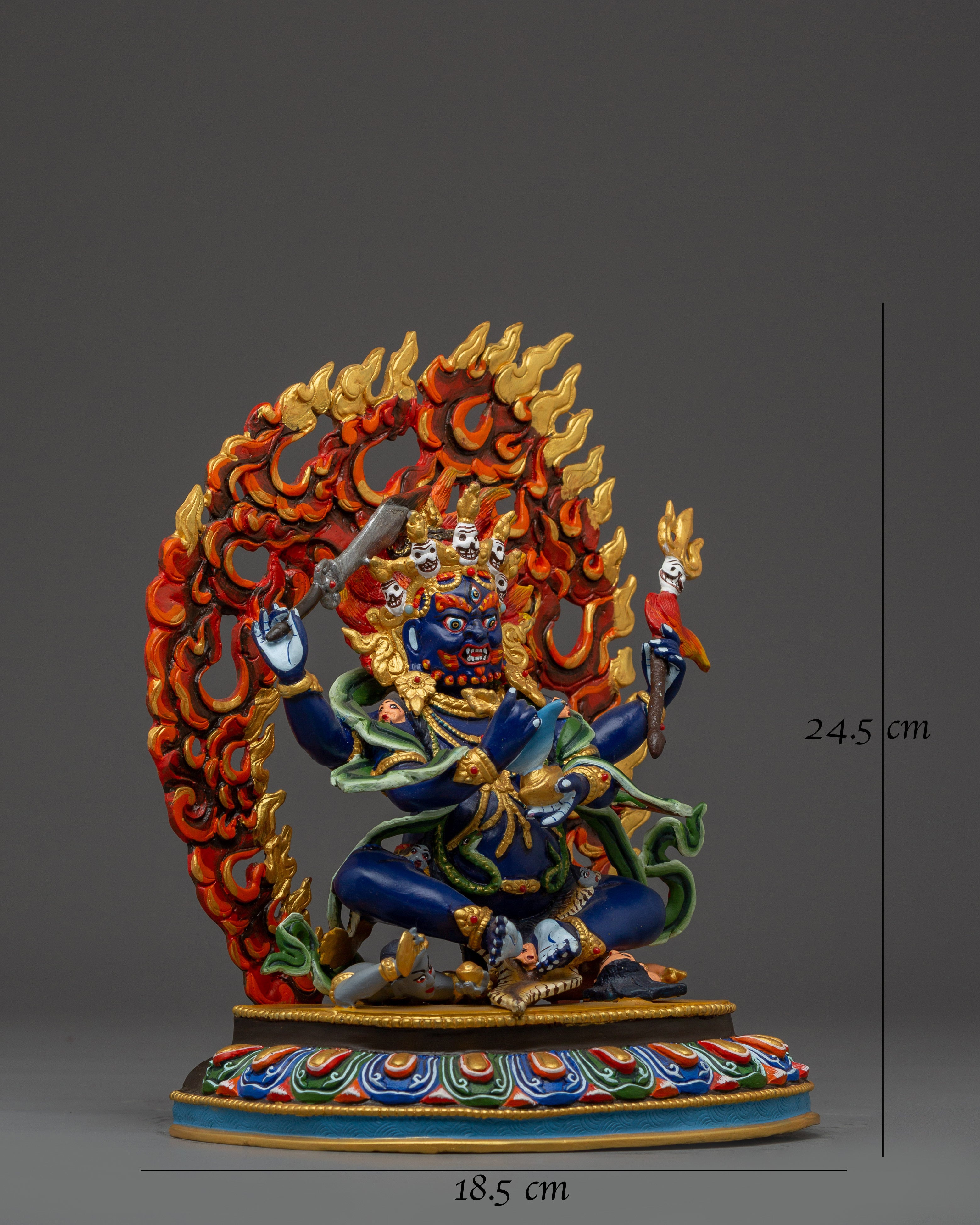 4 Arm Mahakala Copper Statue