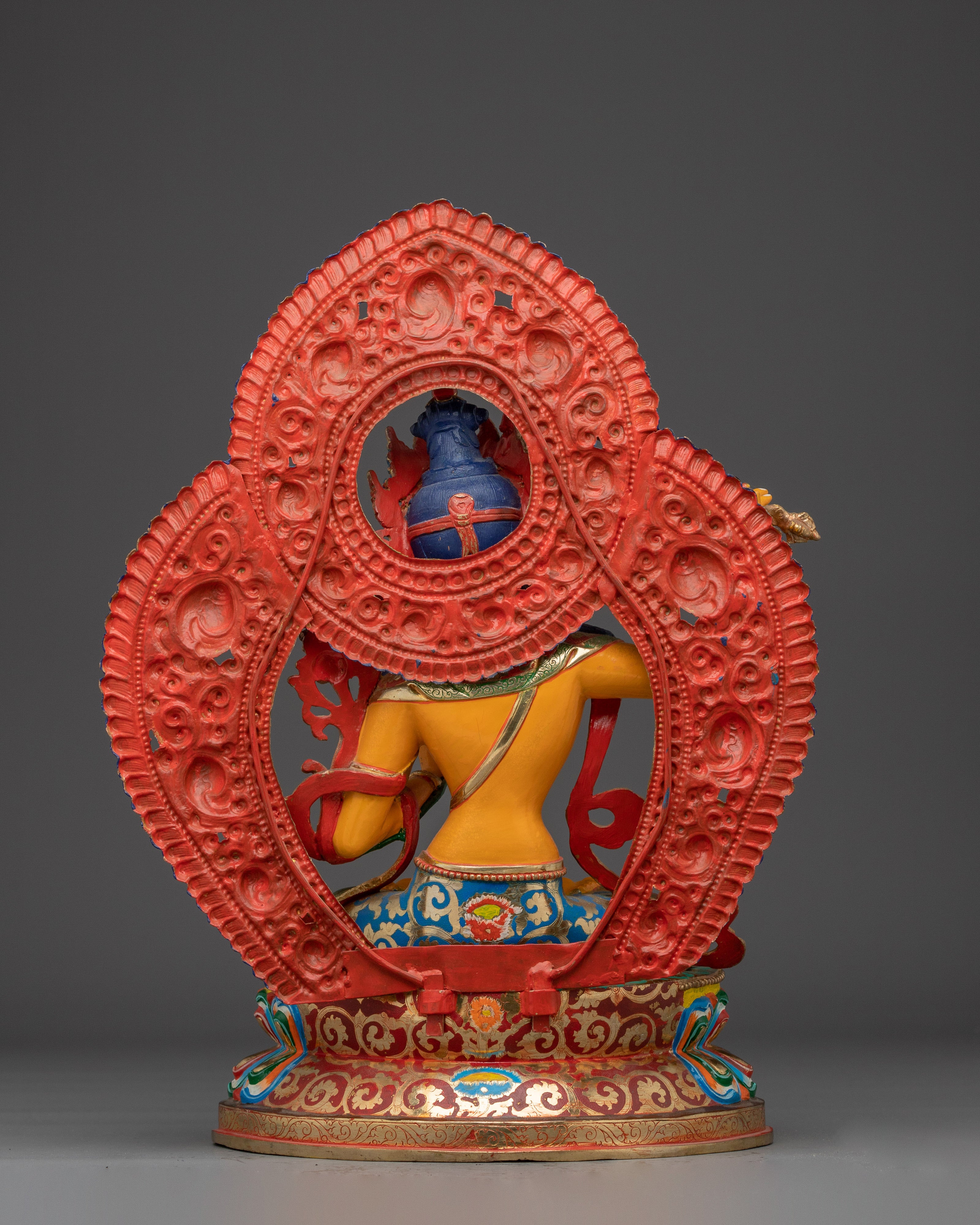 Manjushri Statue with Copper Body | Buddhist Altar, Meditation, or Shrine Decor