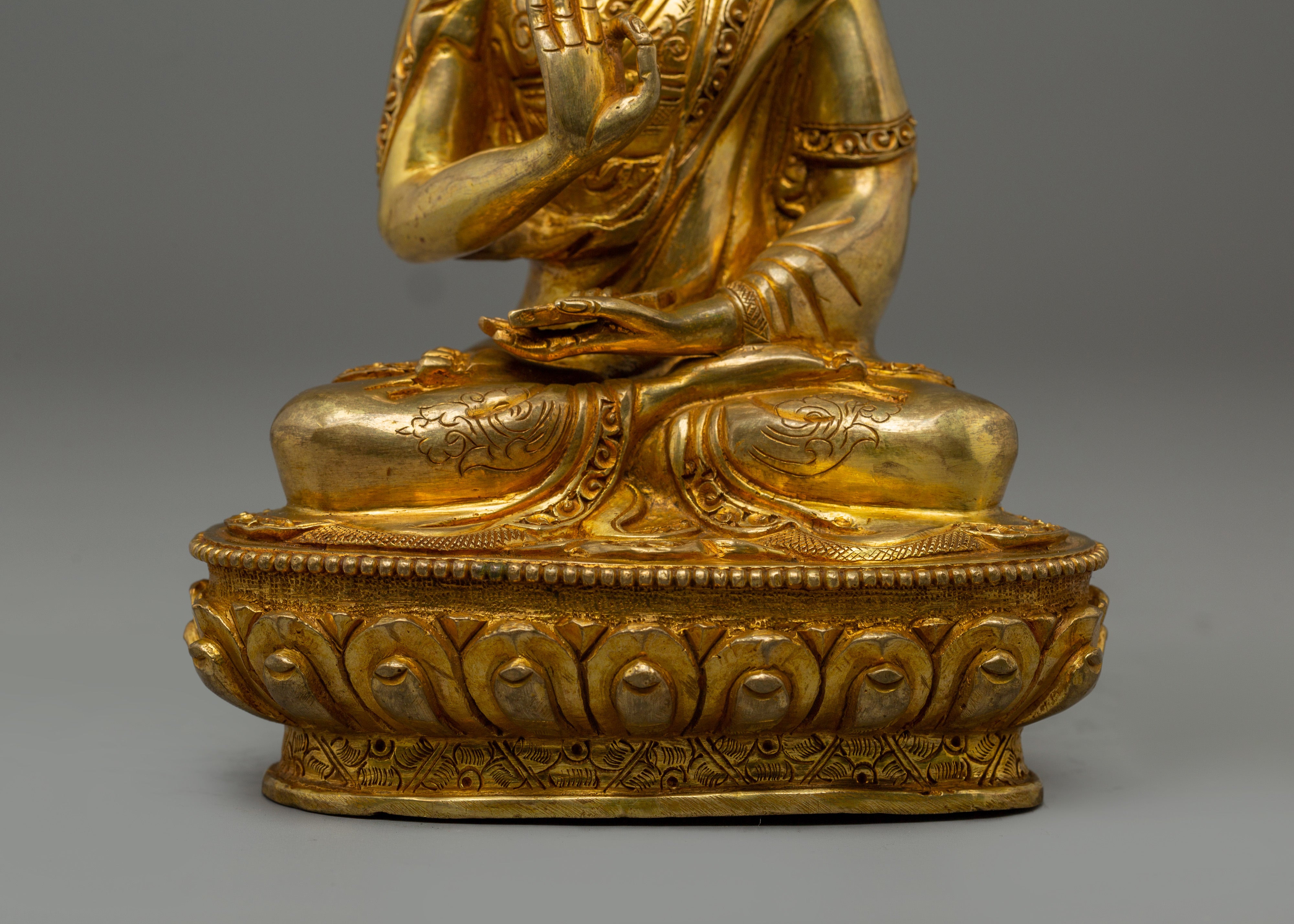 Handcrafted Tsongkhapa Set Statue | Spiritual Enlightenment and Meditation