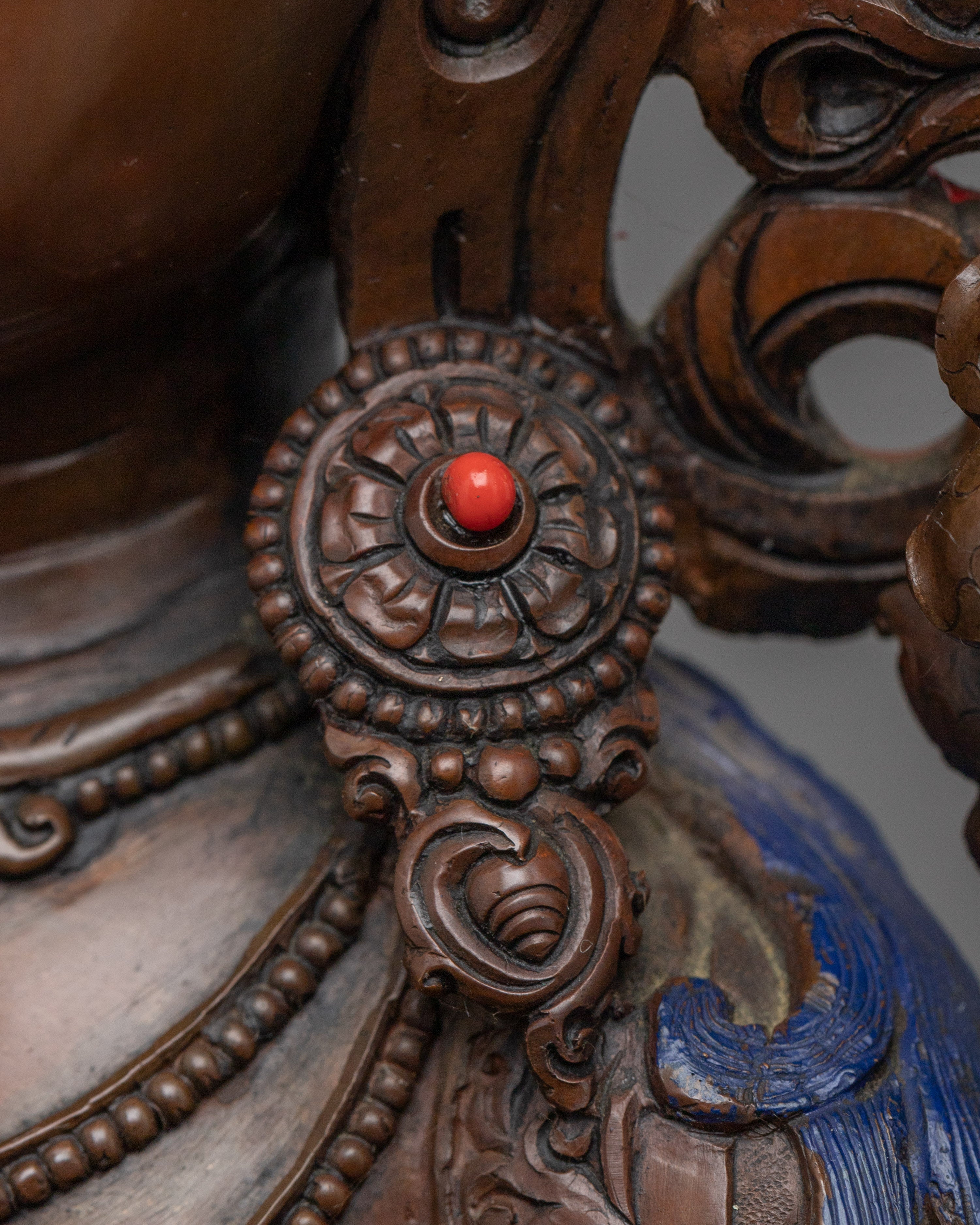 Manjushri Oxidized Copper Wisdom Deity with Sword | Ideal for Altars