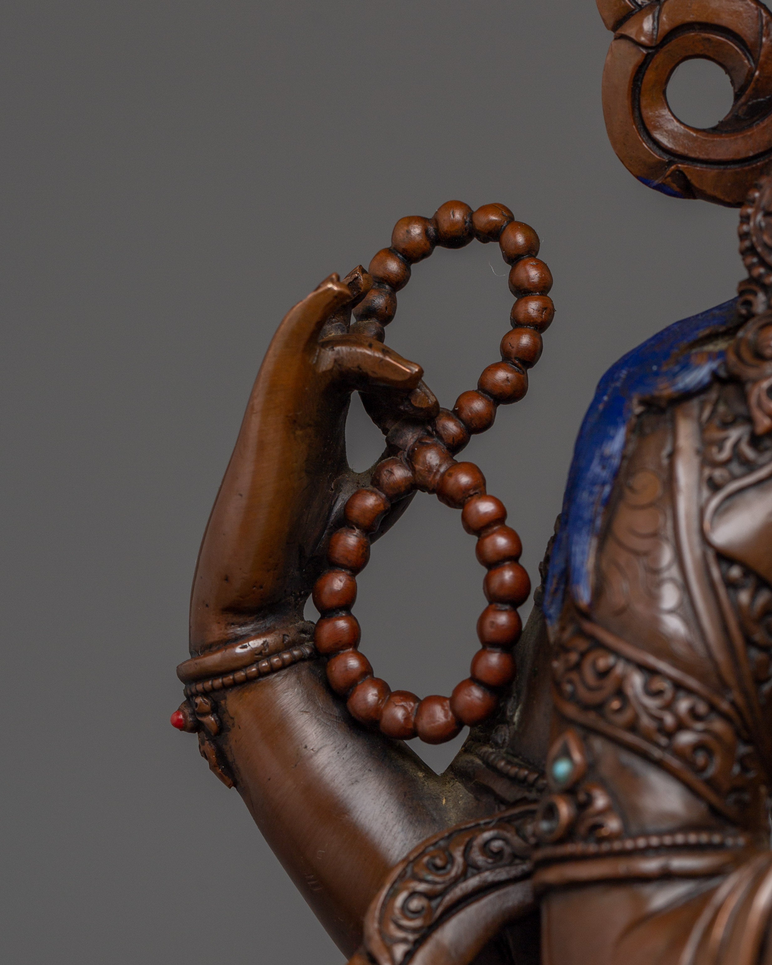 Chenrezig Artwork with Oxidized Copper | Tibetan Bodhisattva of Compassion