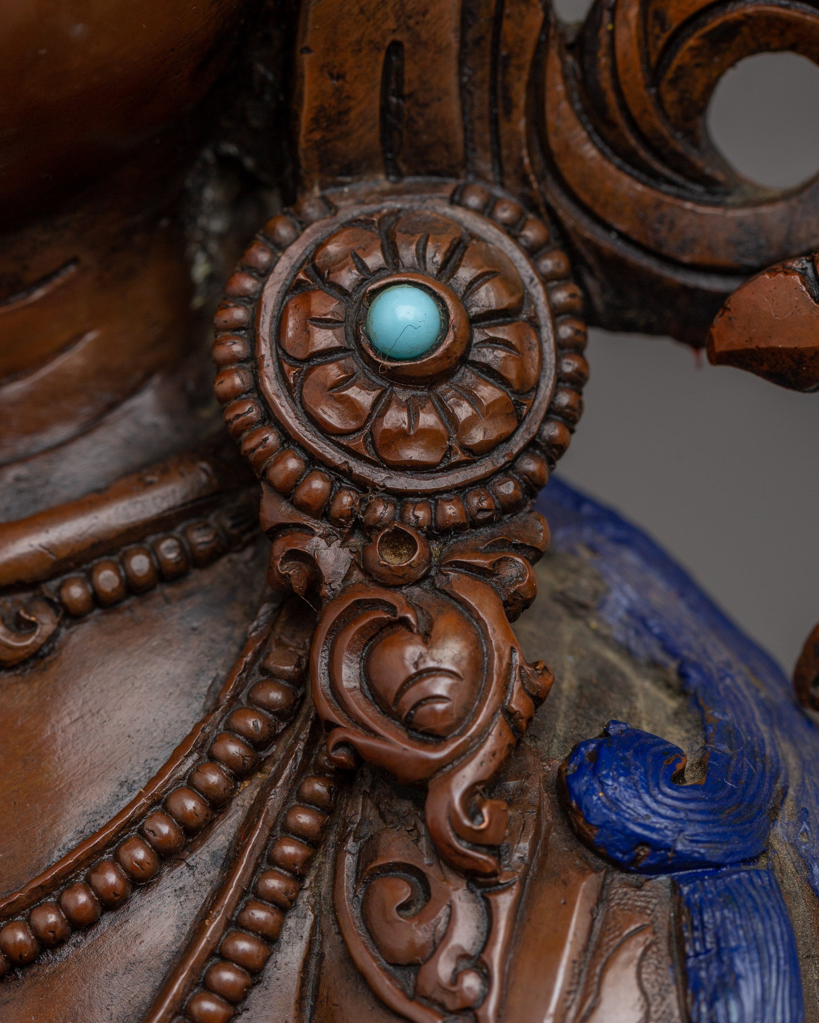 Chenrezig Artwork with Oxidized Copper | Tibetan Bodhisattva of Compassion