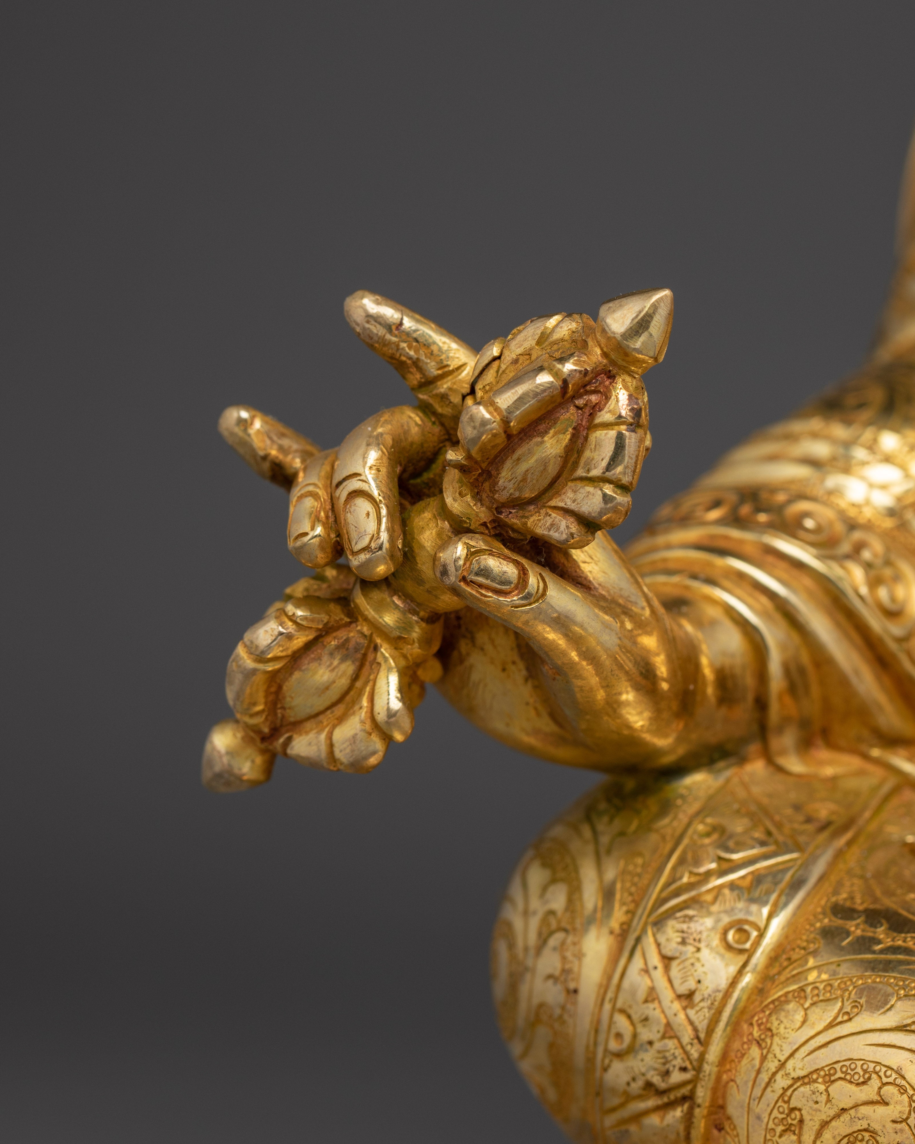 Enlightened Guru Rinpoche | Handcrafted Himalayan Statue for Altars