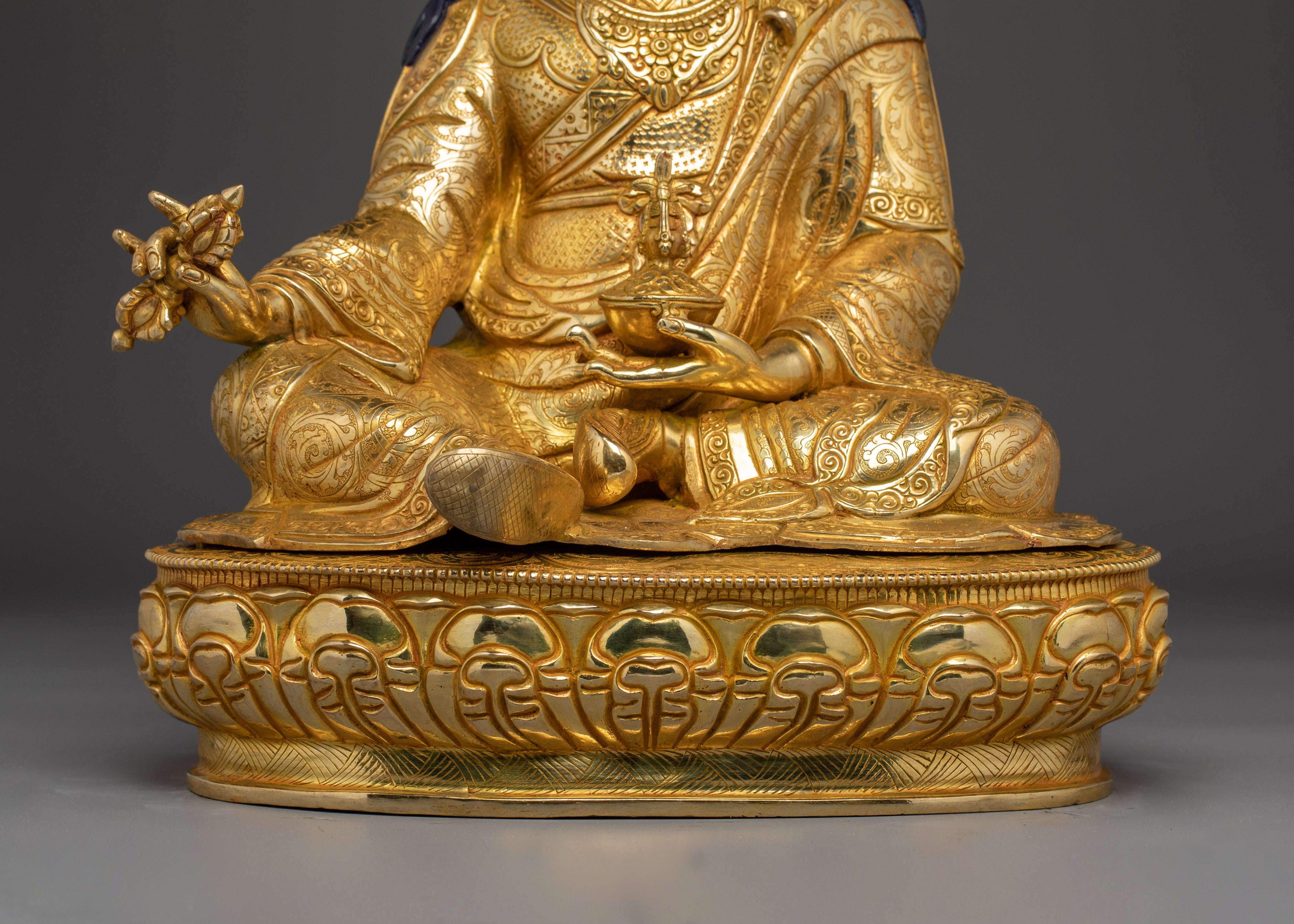 Enlightened Guru Rinpoche | Handcrafted Himalayan Statue for Altars