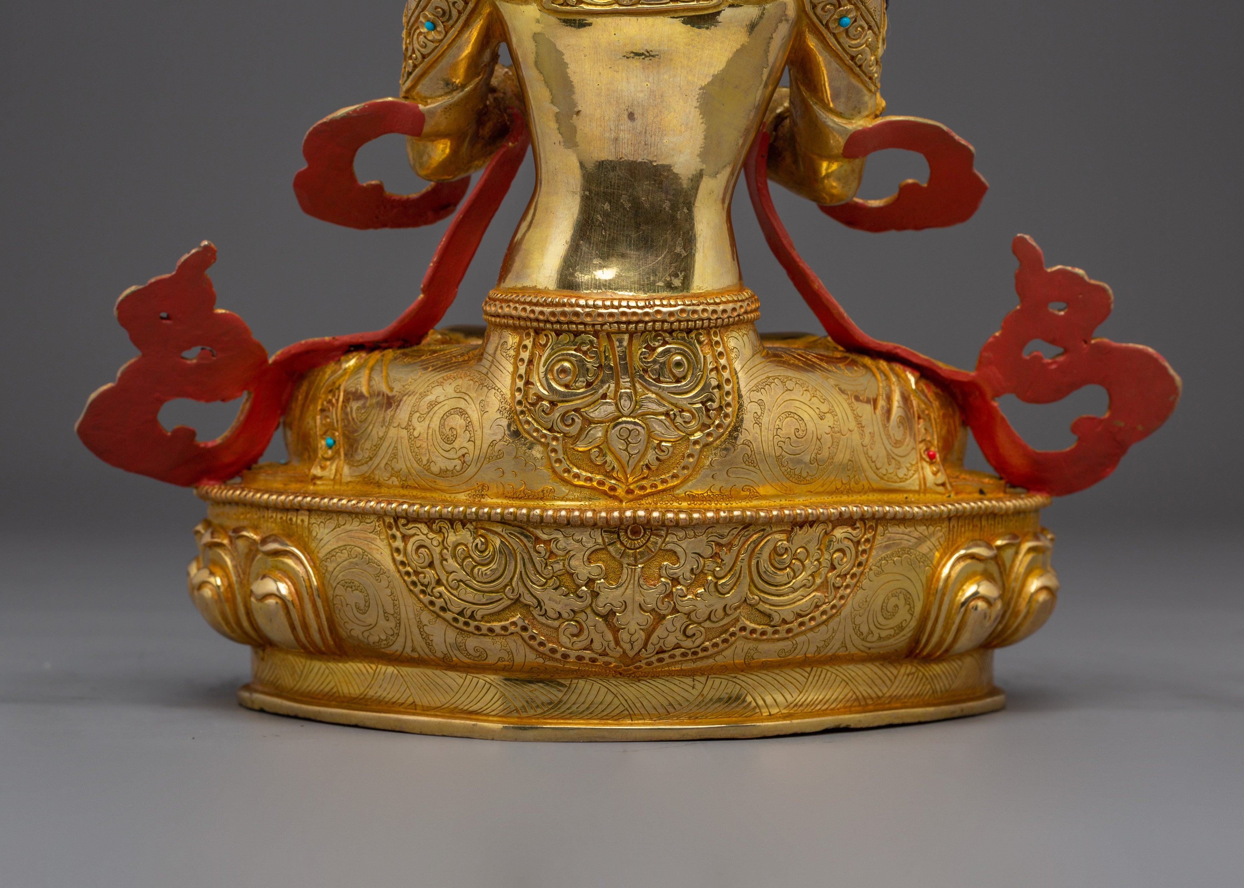 Vajradhara Statue for Spiritual Enlightenment | Gold Gilded Copper with Gemstone