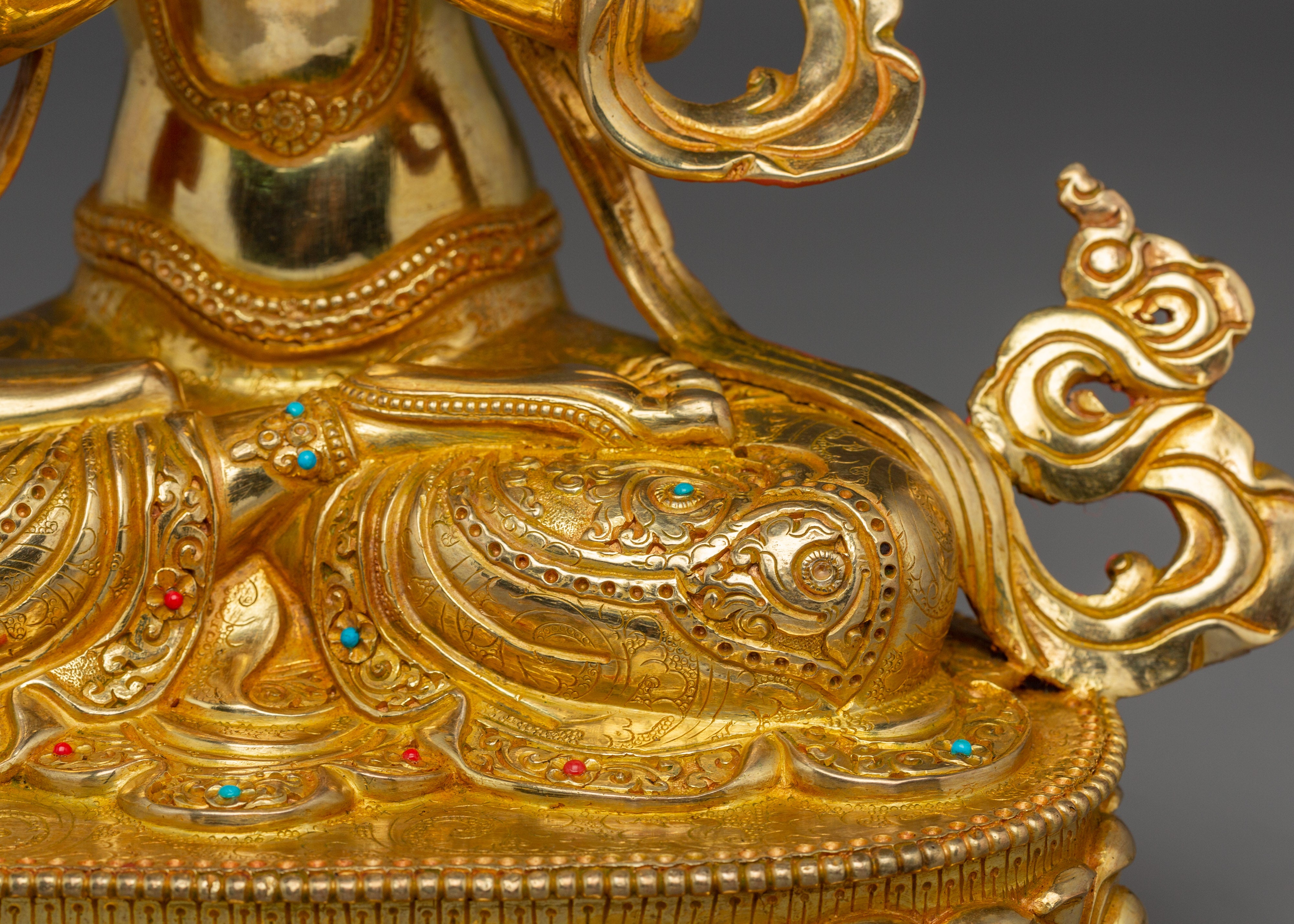Vajradhara Statue for Spiritual Enlightenment | Gold Gilded Copper with Gemstone