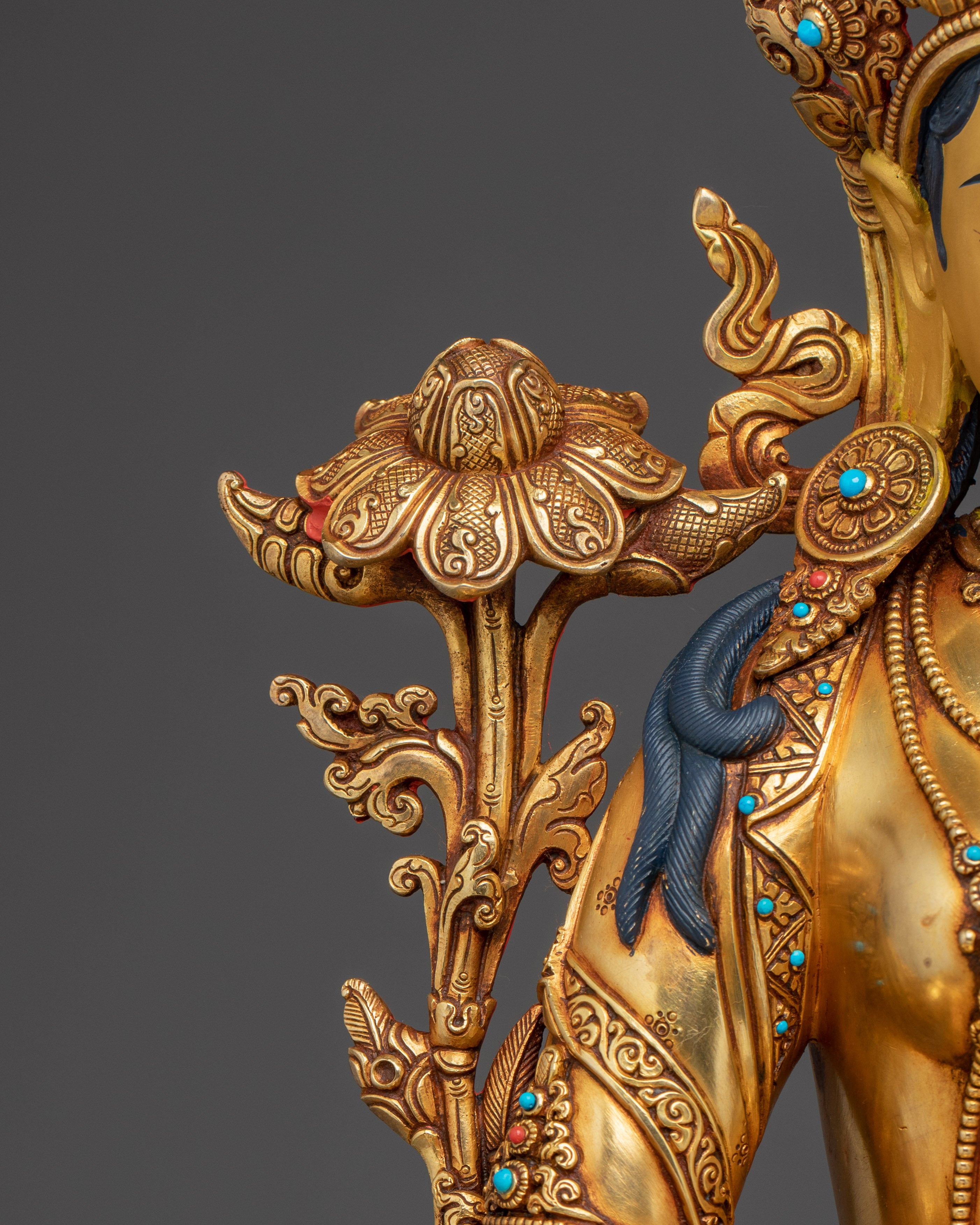 Female Goddess Green Tara Art | Spiritual Protection Deity