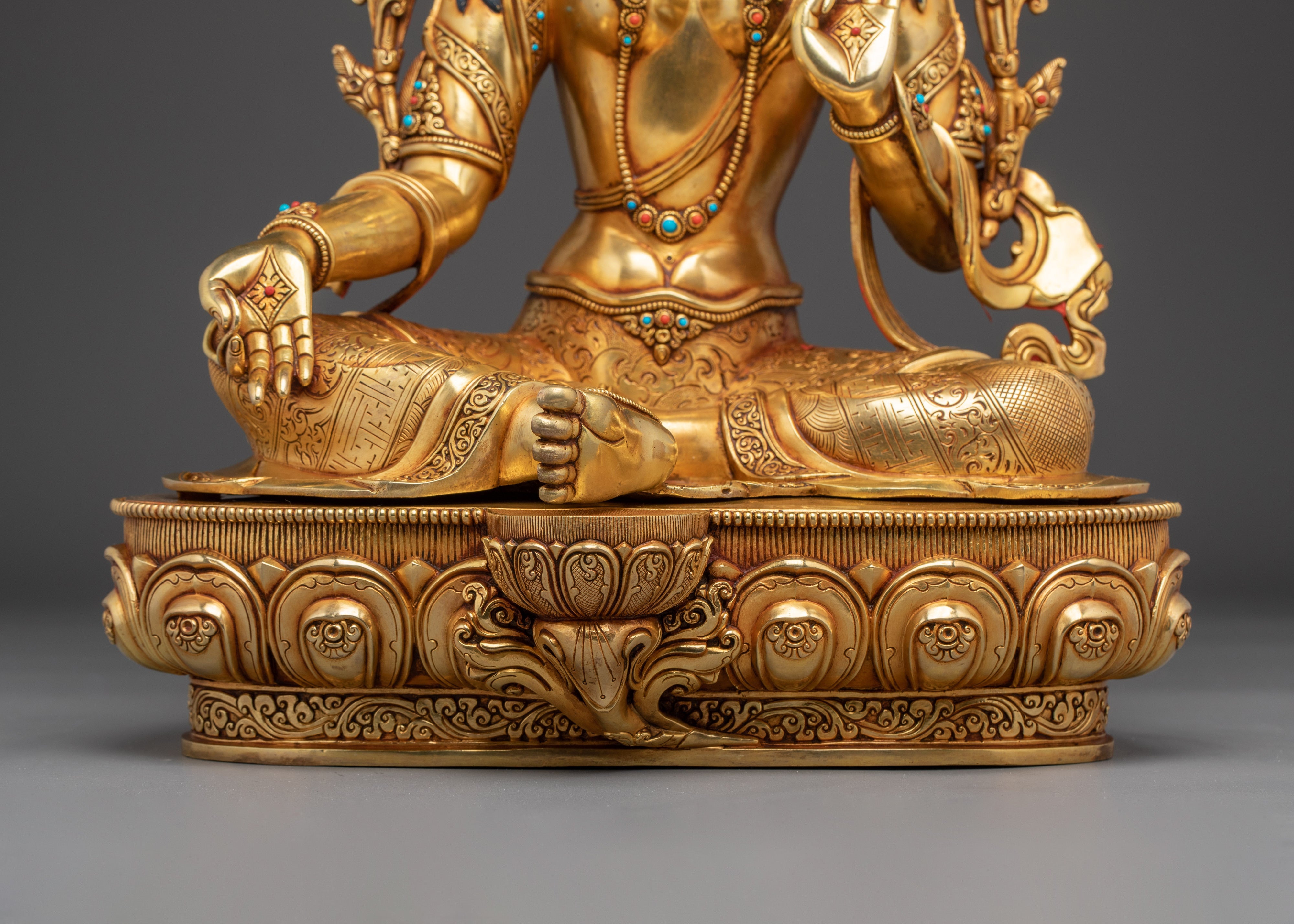 Female Goddess Green Tara Art | Spiritual Protection Deity