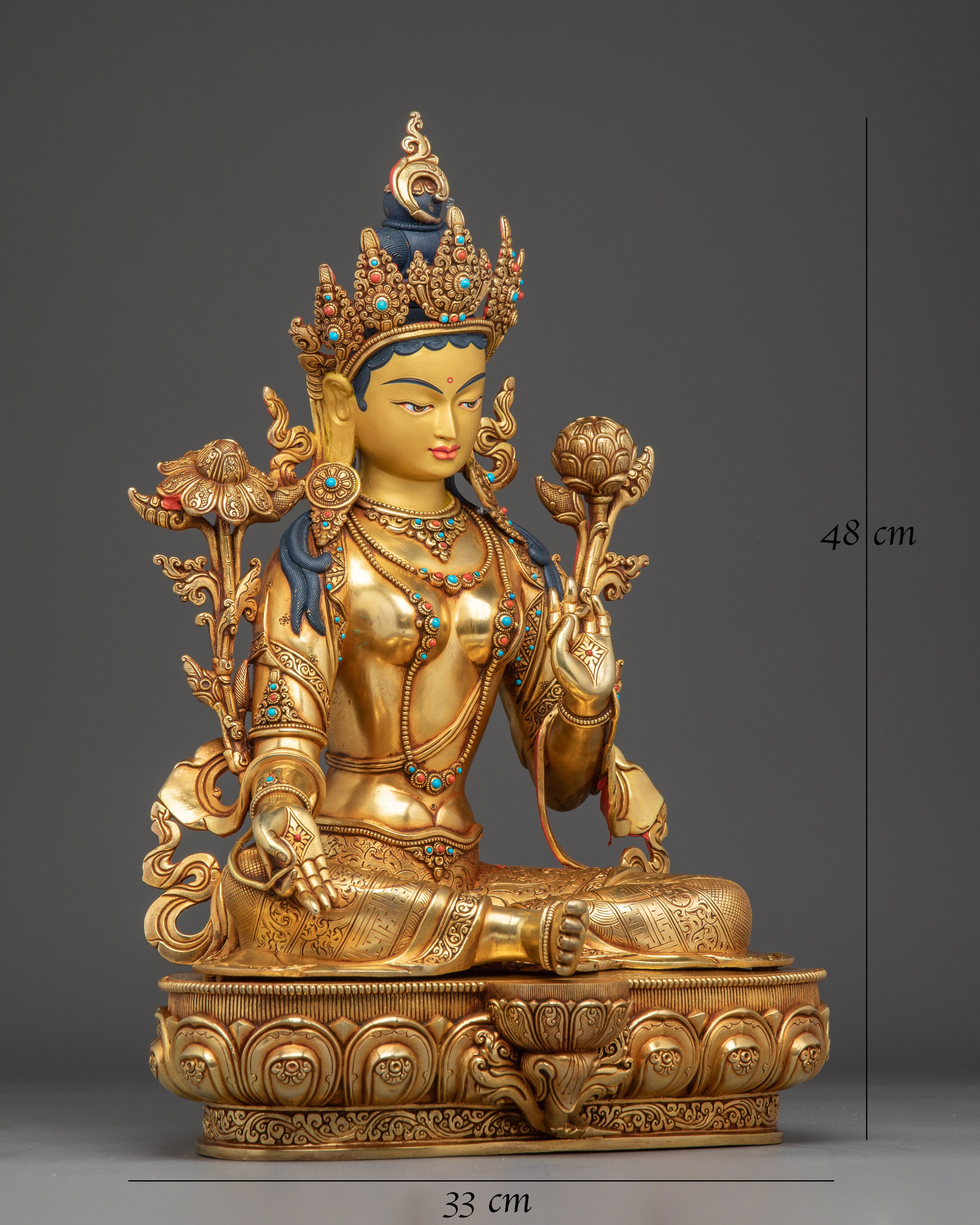 Female Goddess Green Tara Art