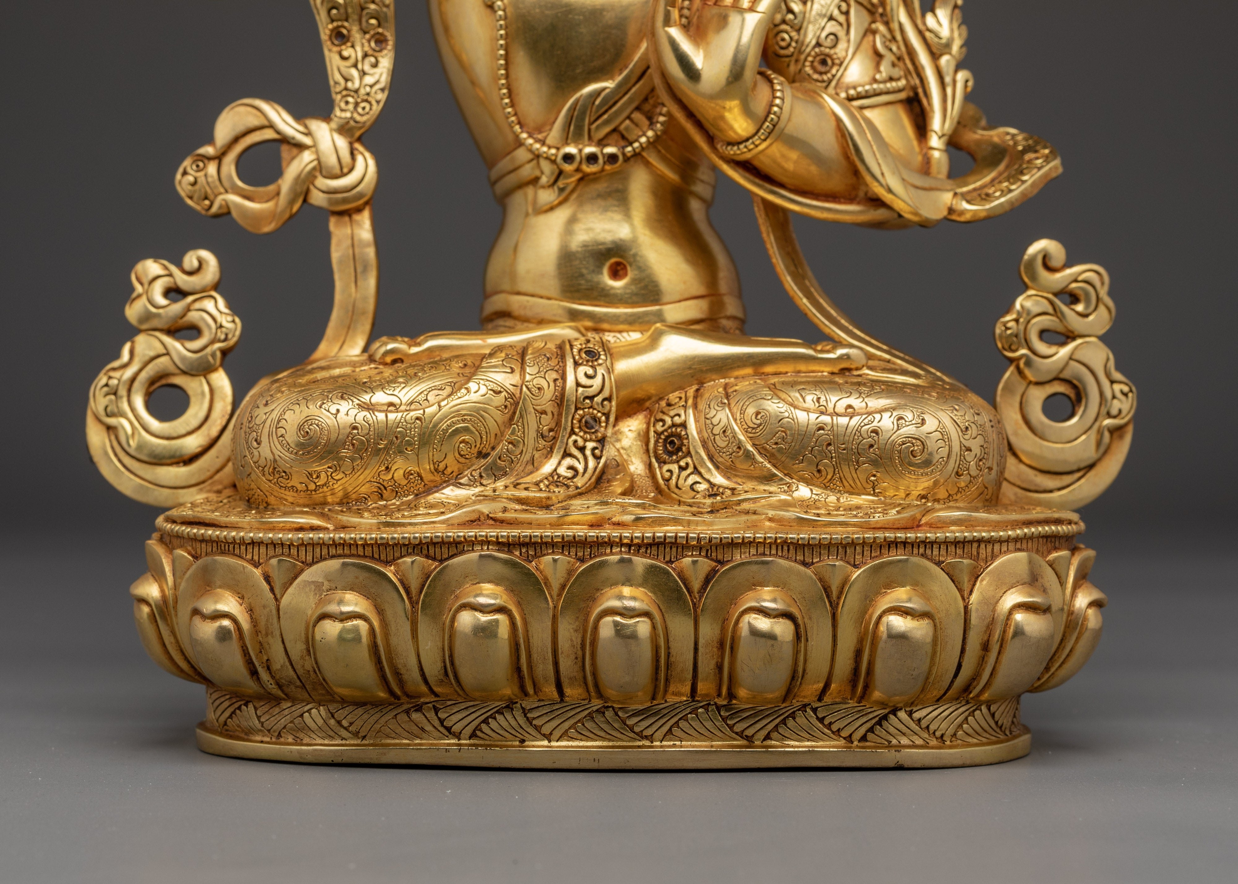 Golden Radiant Manjushri Art | Bodhisattva of Wisdom