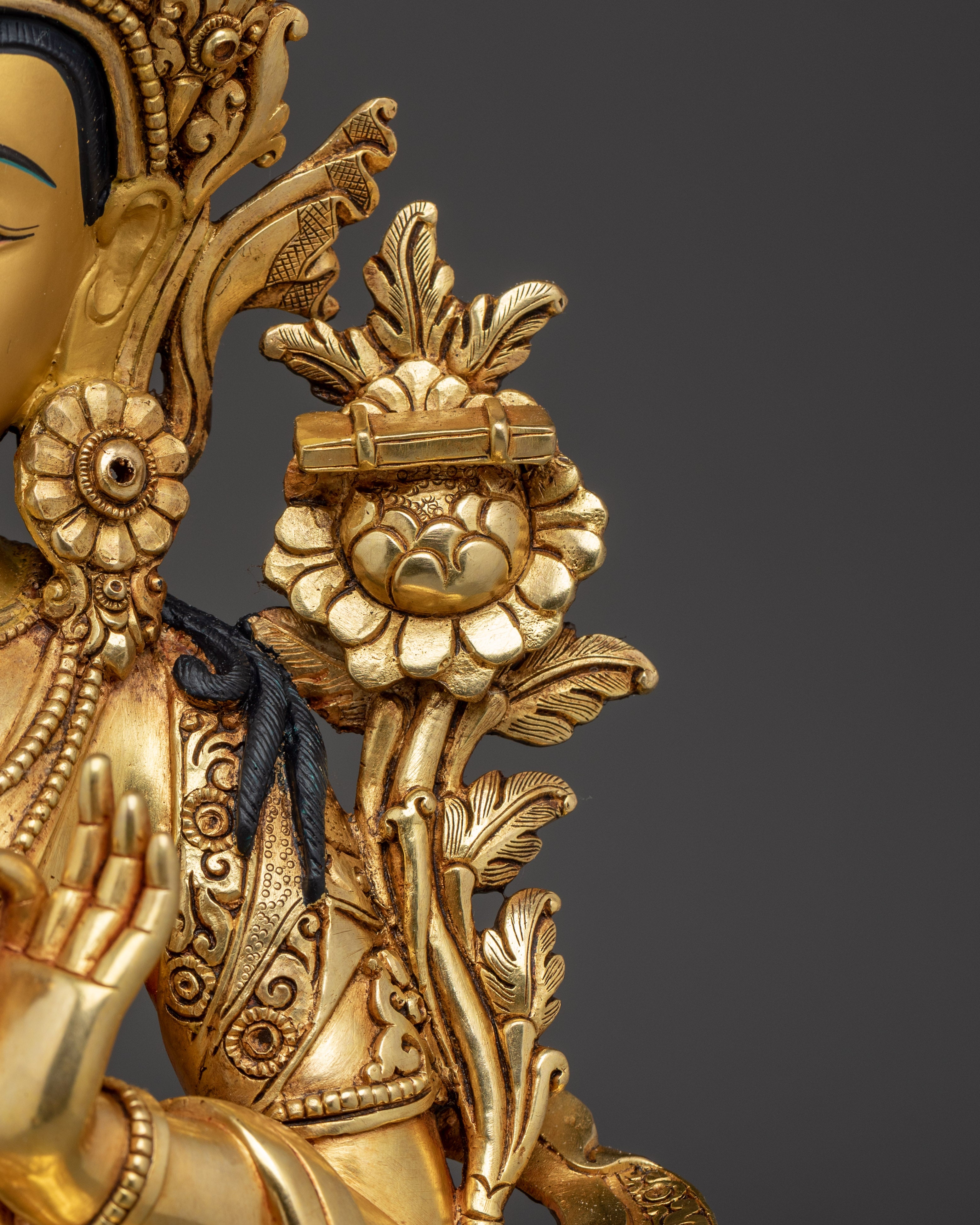 Golden Radiant Manjushri Art | Bodhisattva of Wisdom