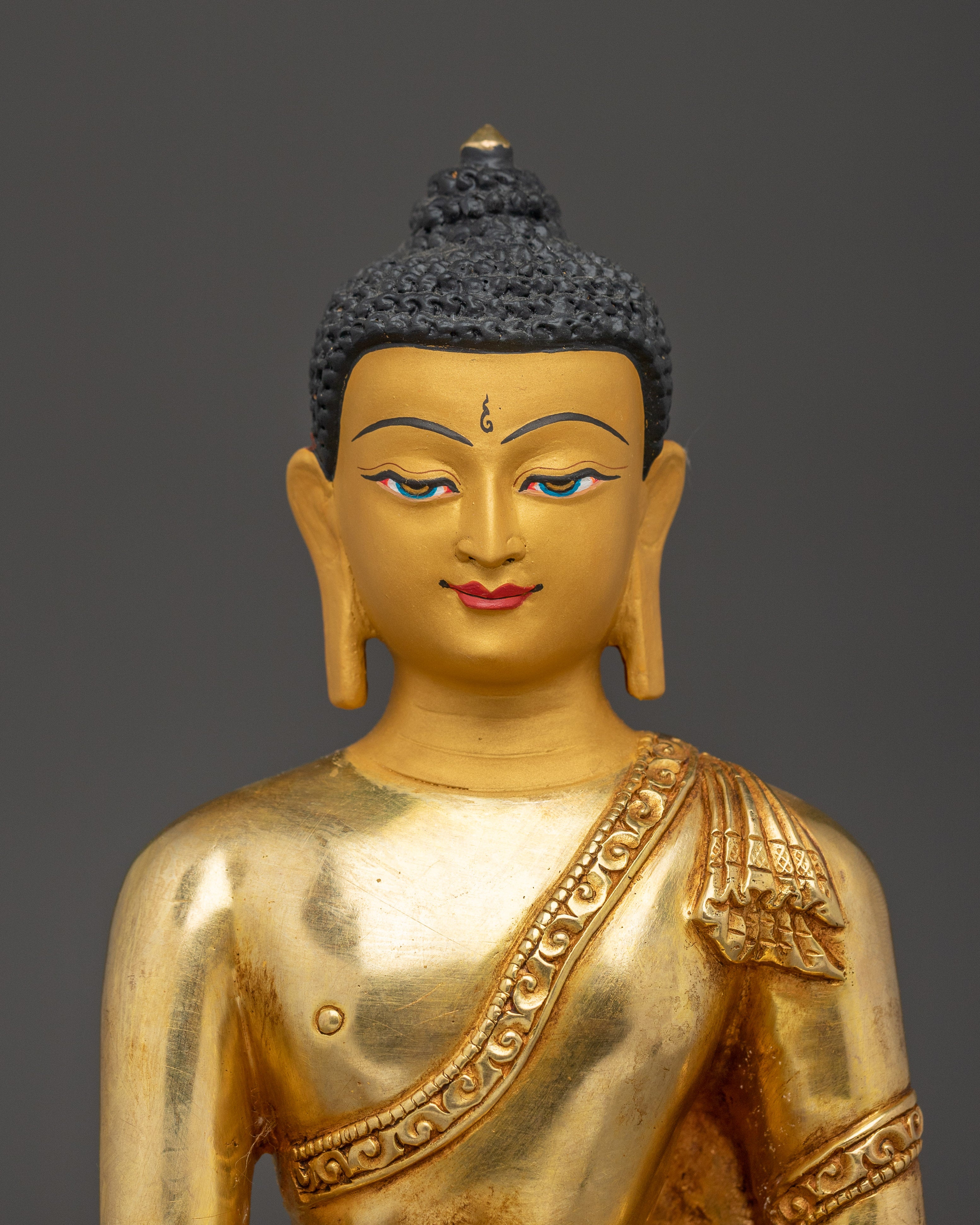 Medicine Buddha Sculpture for Spiritual Healing | Divine Healing in 24K Gold Gilded Copper