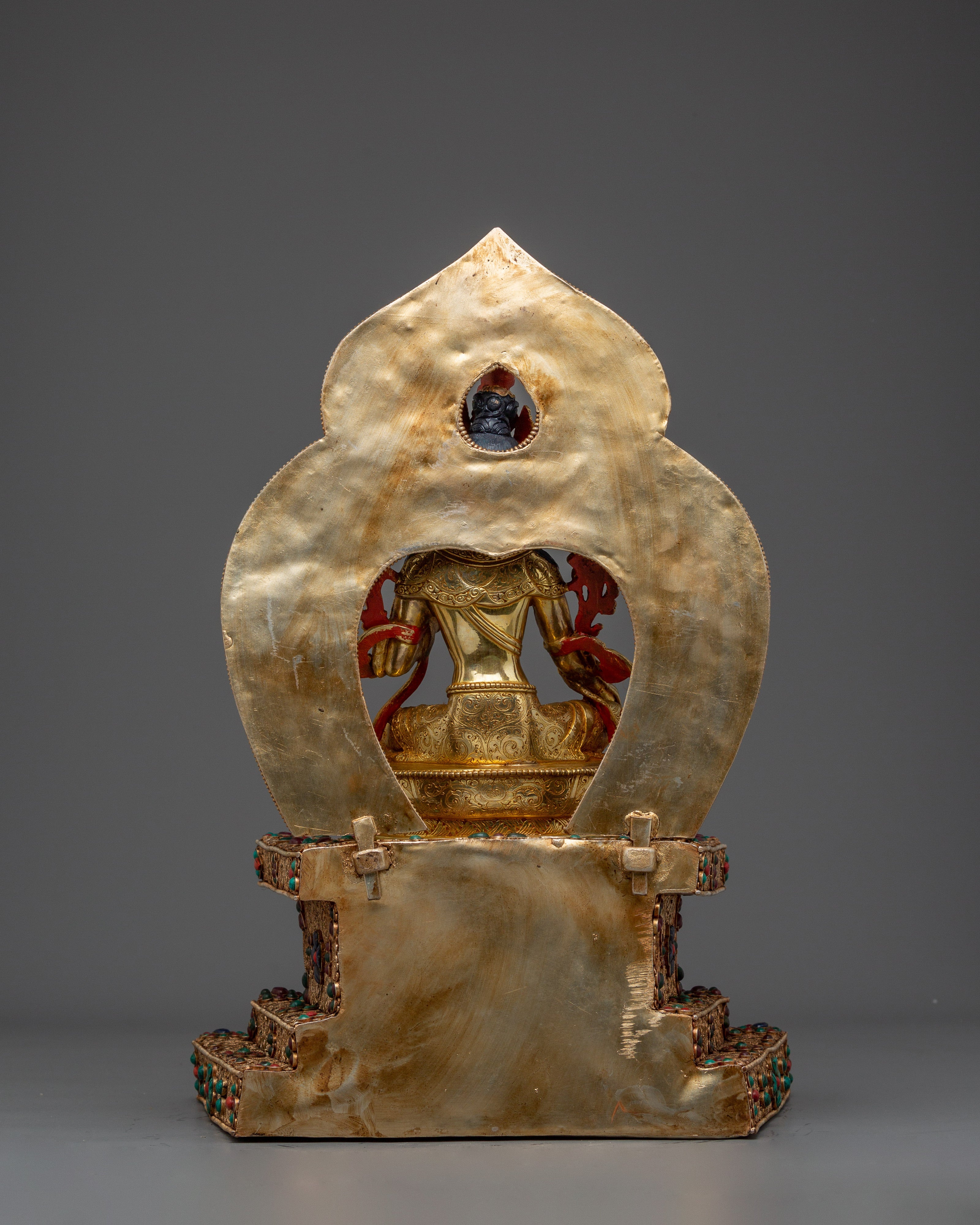 Green Tara With Throne Statue | Mother of Liberation