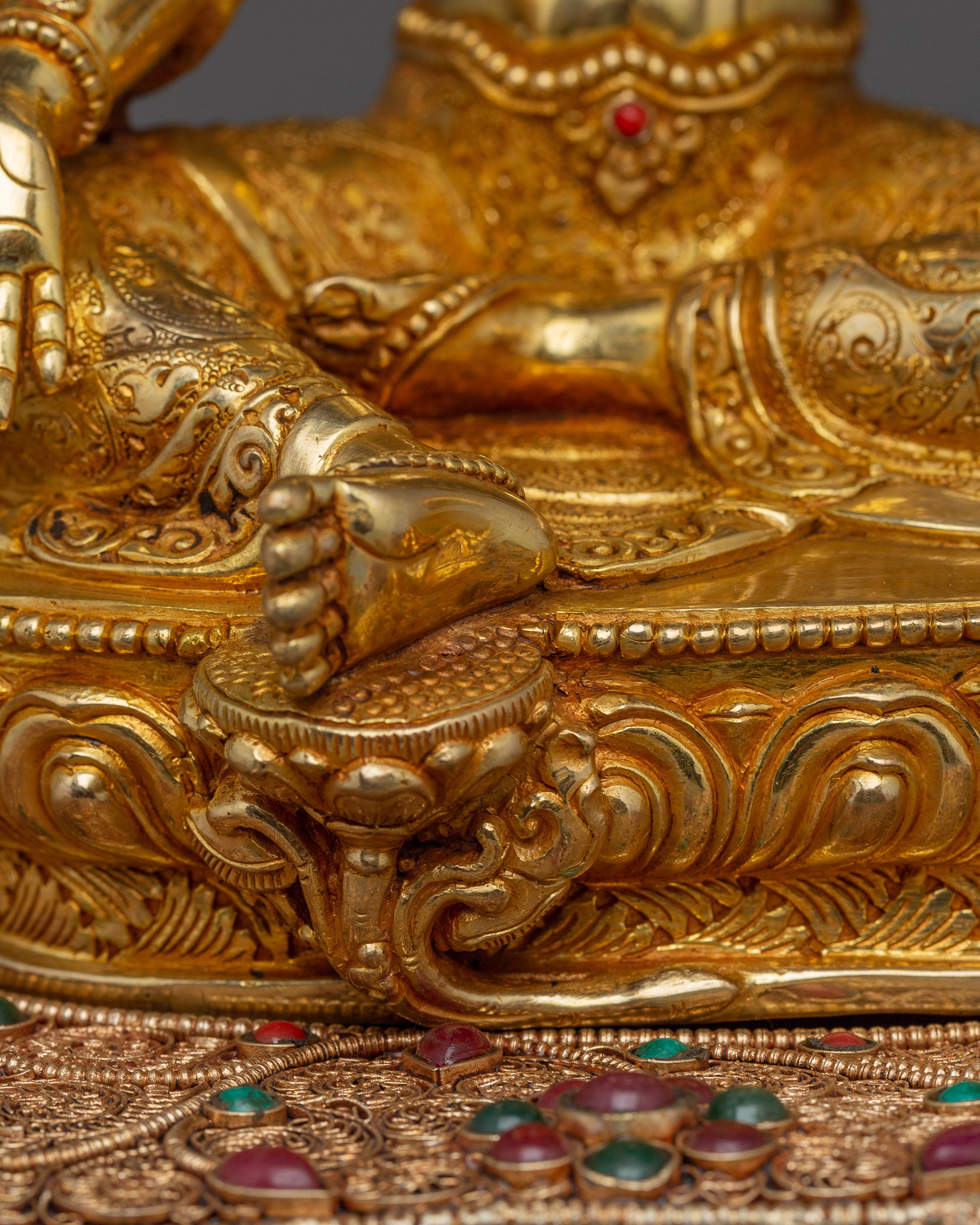 Green Tara With Throne Statue | Mother of Liberation